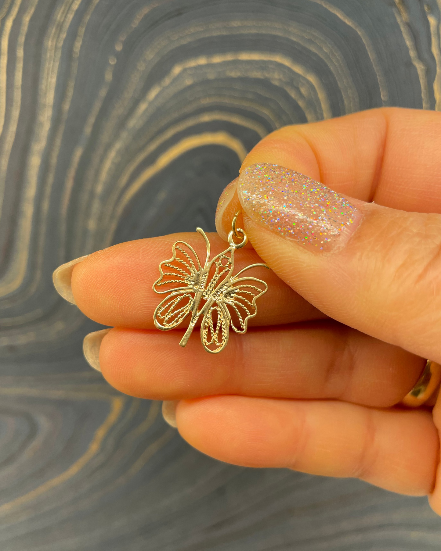 Butterfly Charm - 14k