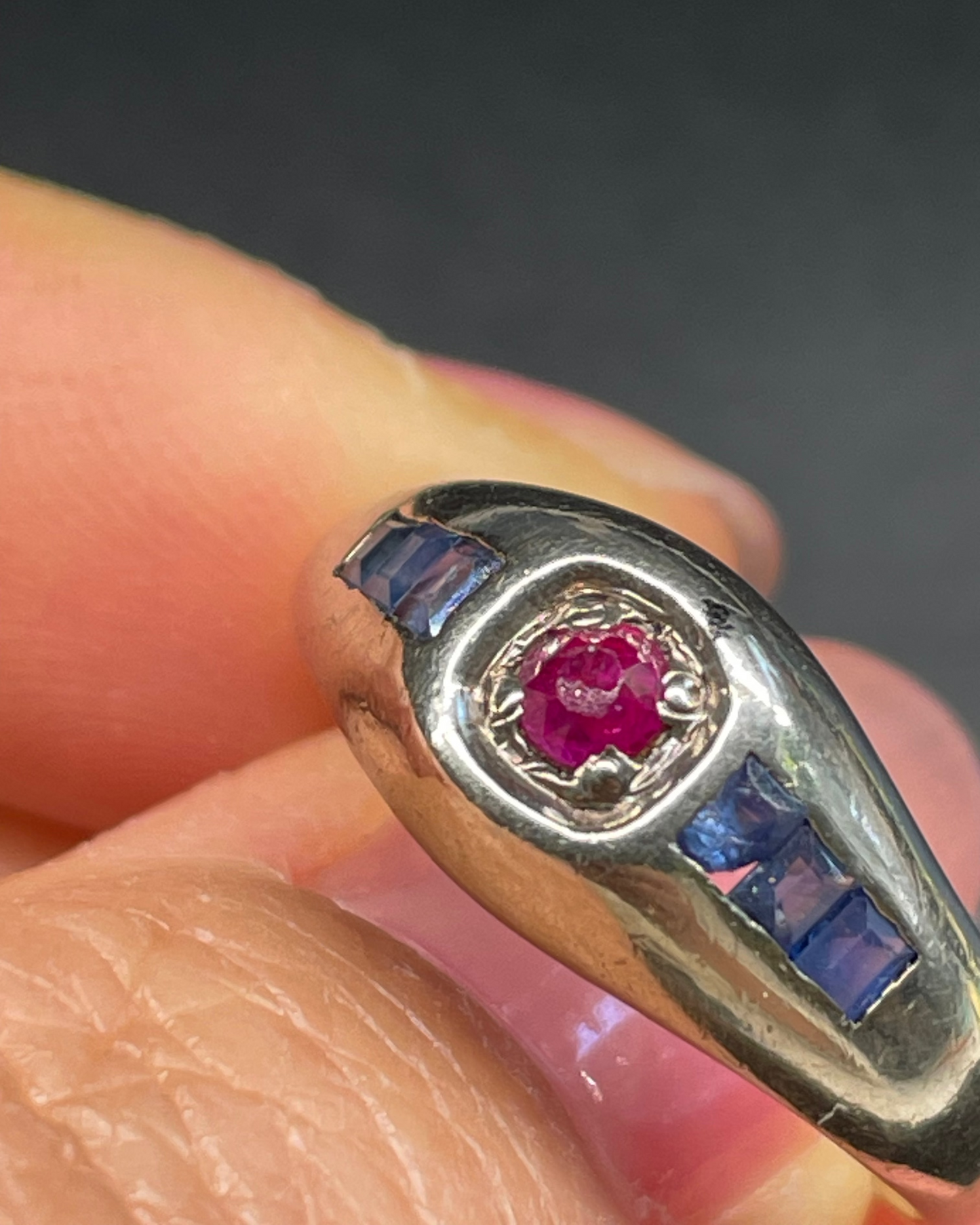 Bleu Blanc Rouge Ring - 12k