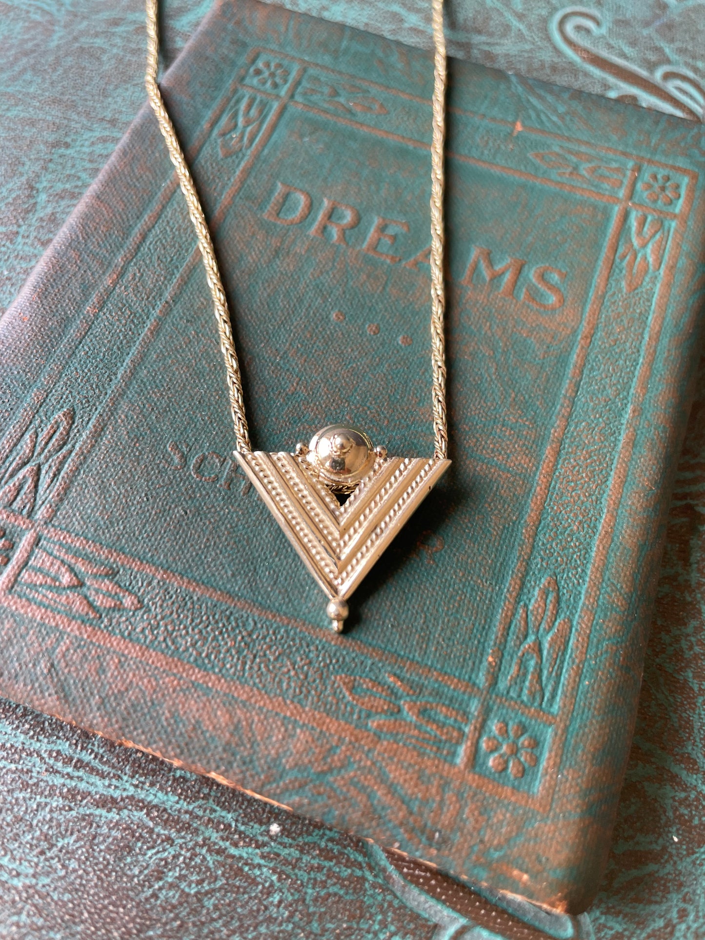 B + V Slider Pendant - 14k