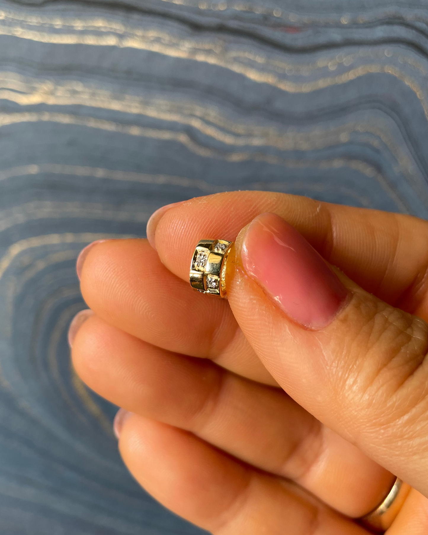 Checkerboard Spacer - 14k