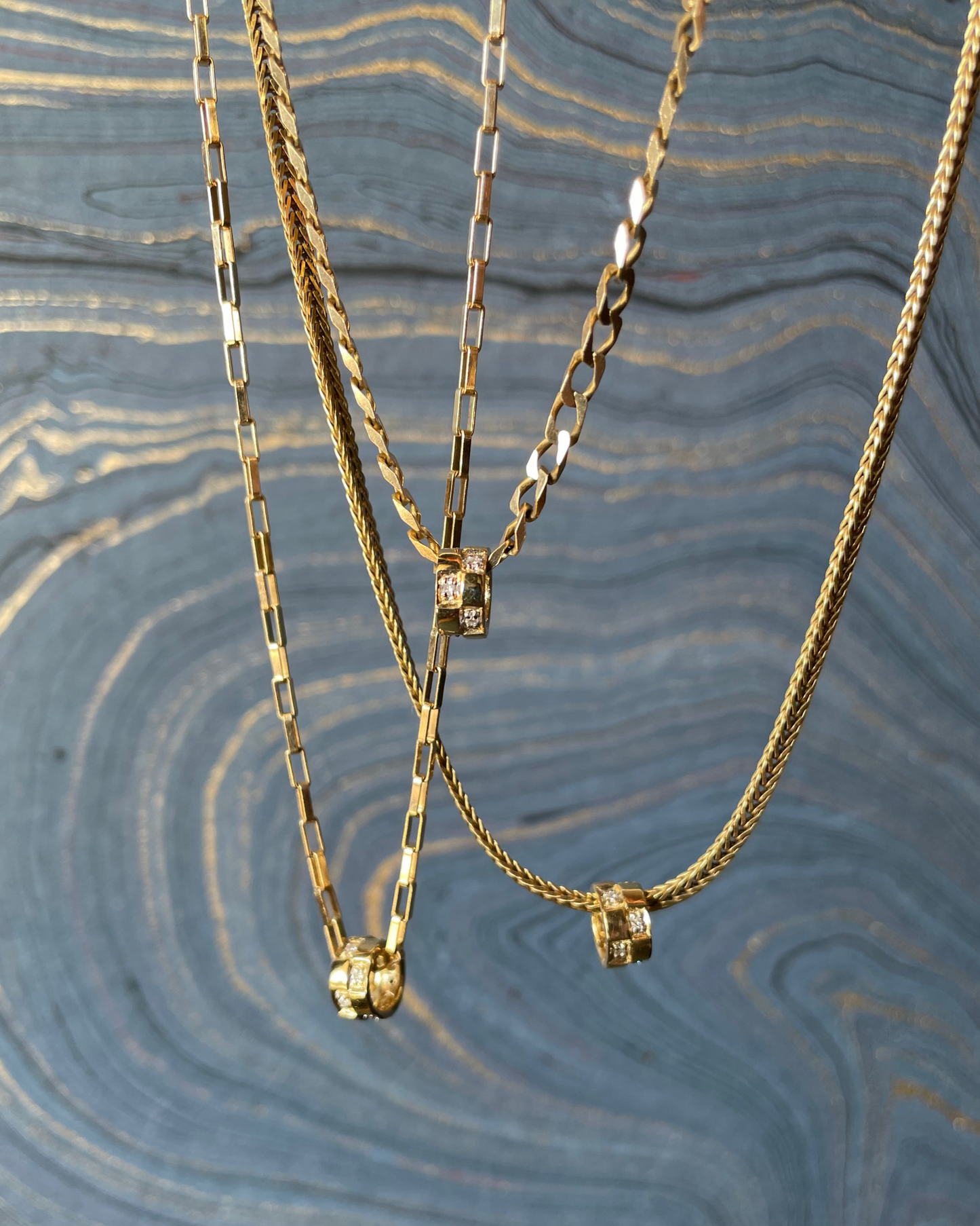 Checkerboard Spacer - 14k