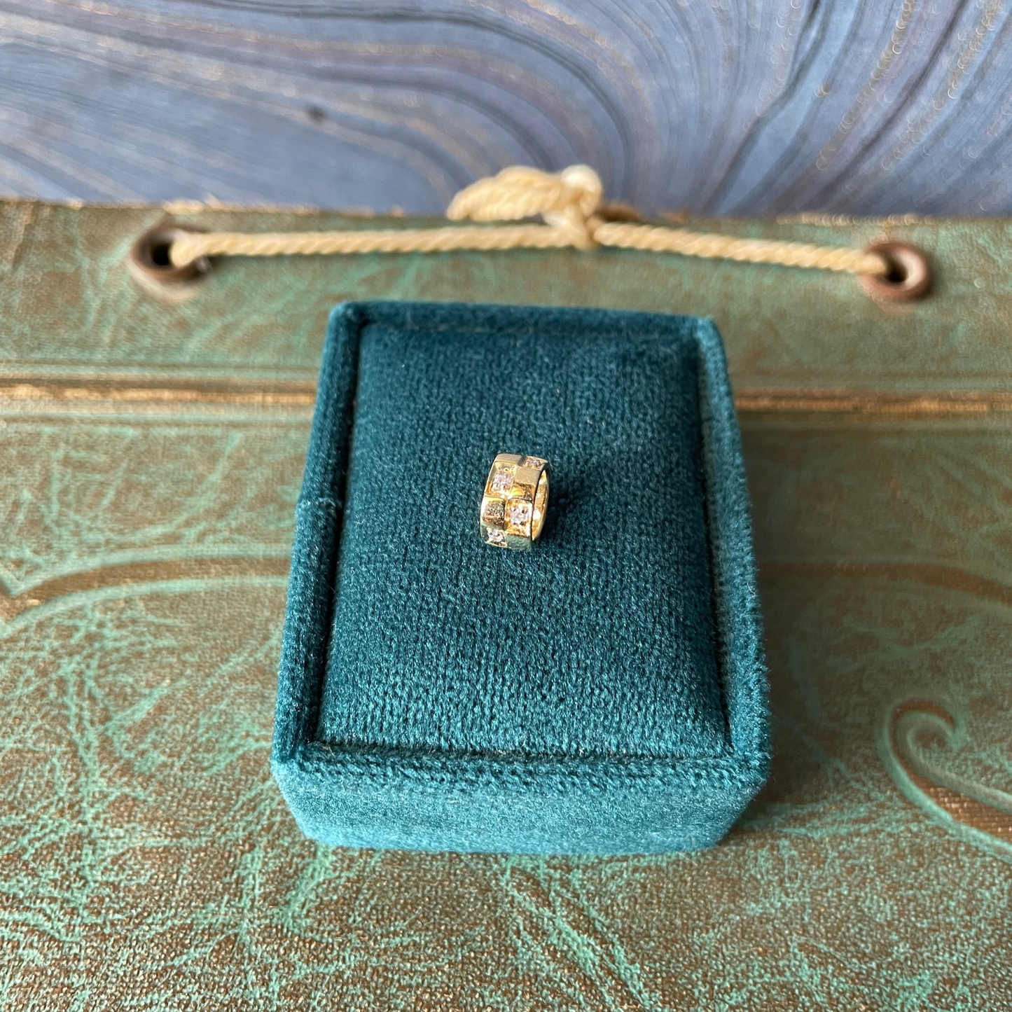 Checkerboard Spacer - 14k