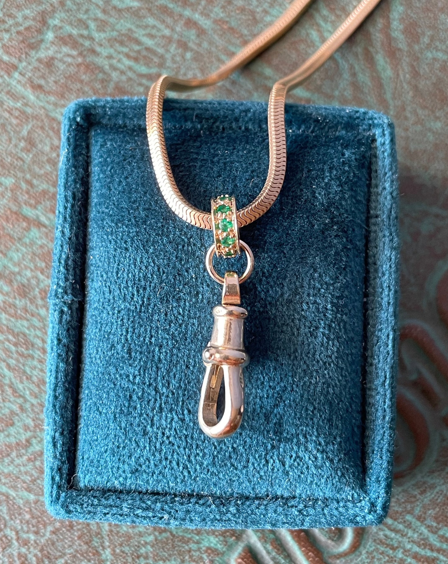 Stoned Dog in Ruby Sapphire or Emerald - 14k