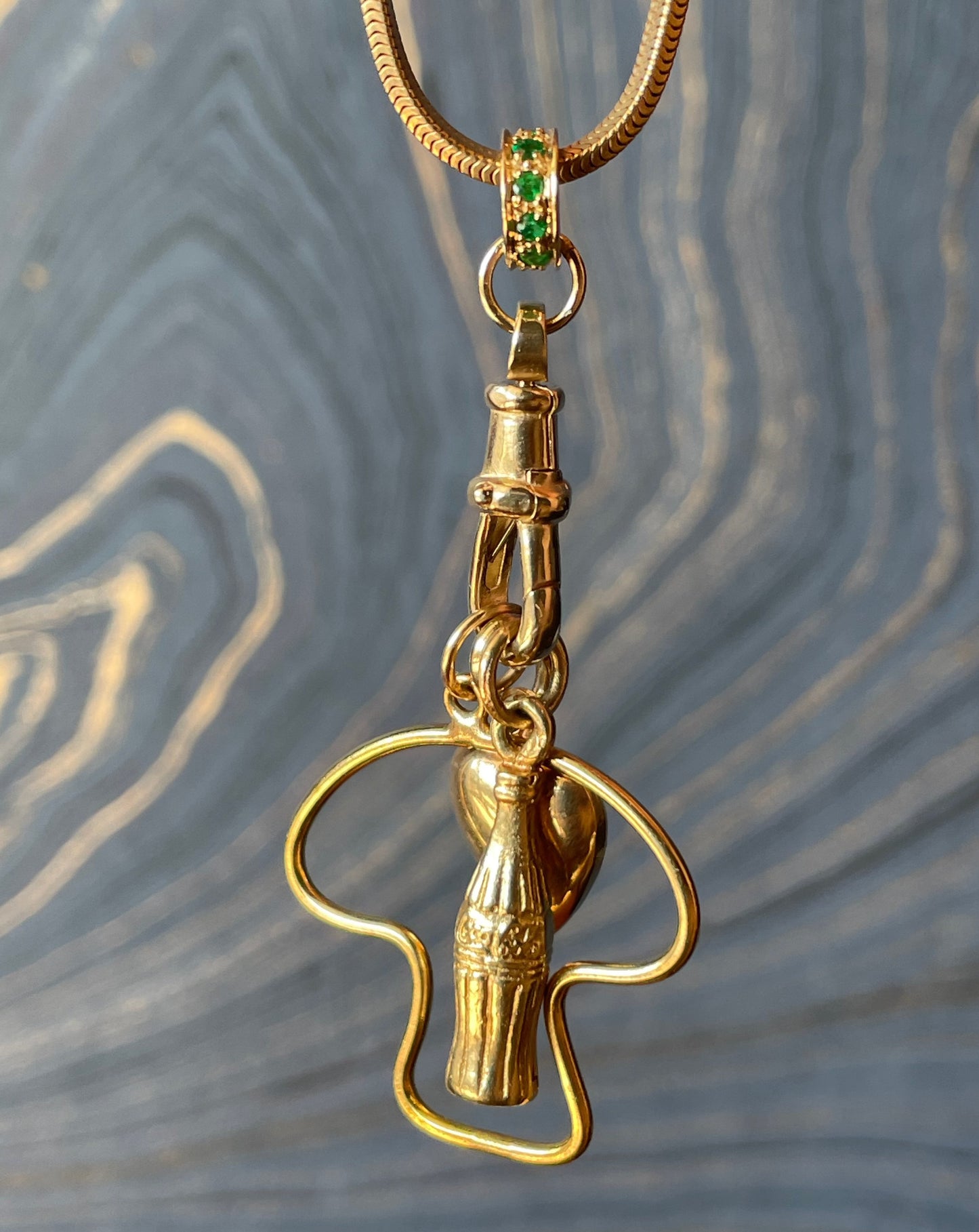 Stoned Dog in Ruby Sapphire or Emerald - 14k