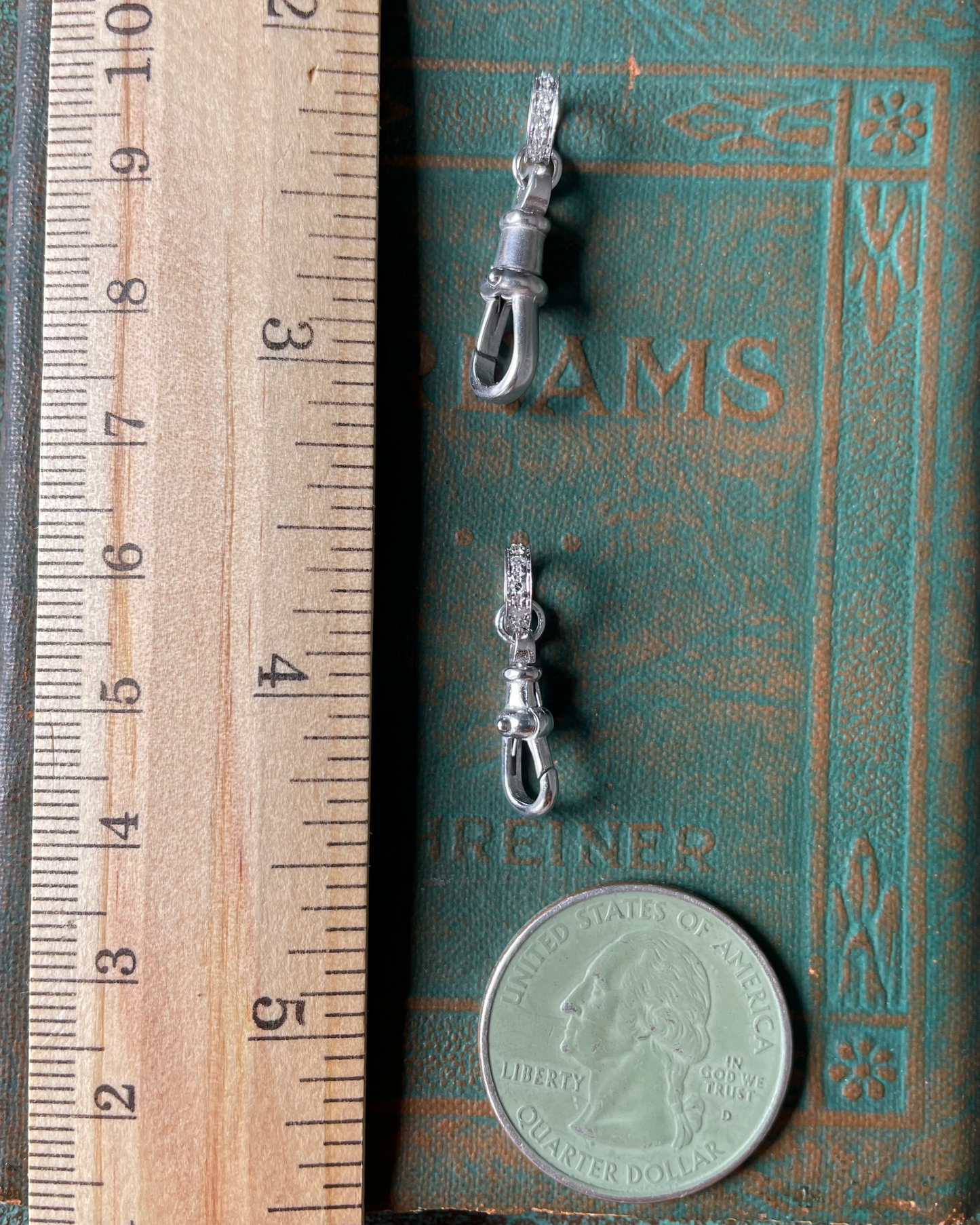 Diamond Dog Clasp Charm - 14k
