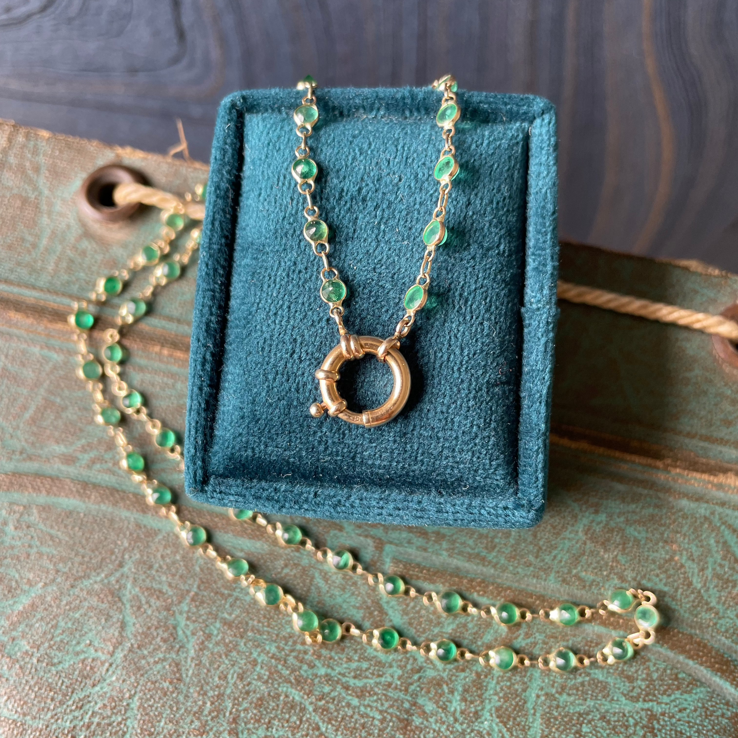 Emerald Spring Necklace - 14k