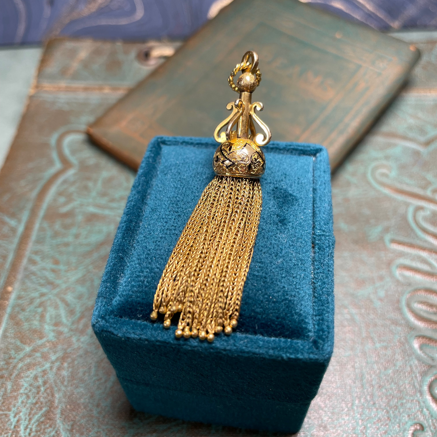 Enamel Flourish Tassel - 14k & 18k