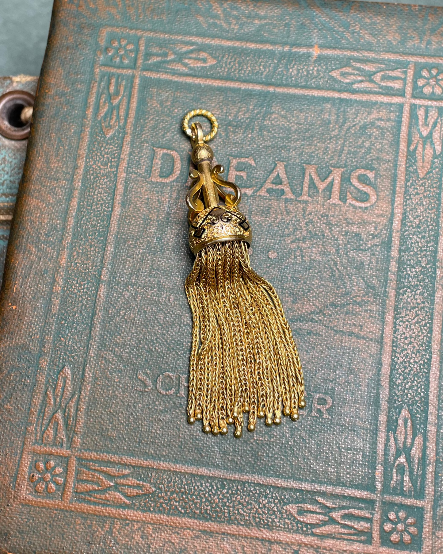 Enamel Flourish Tassel - 14k & 18k