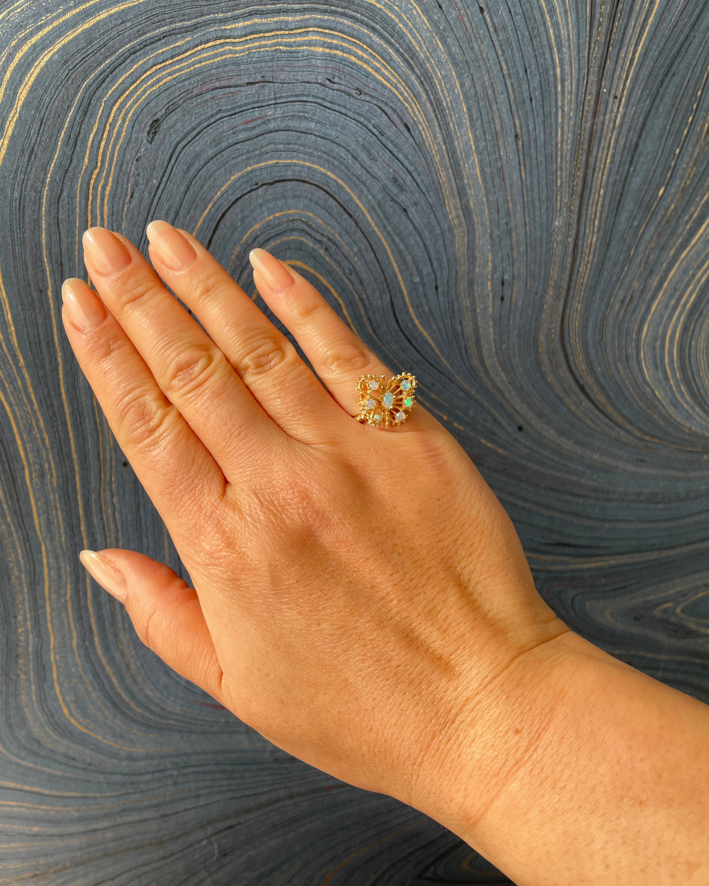 Opal Butterfly Ring - 13k