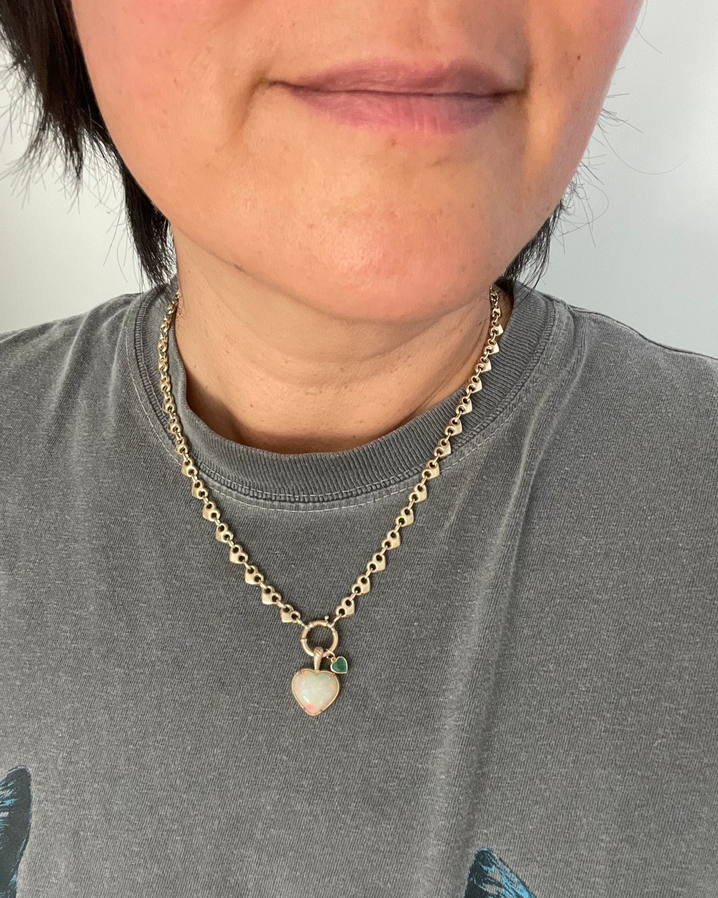 Puffy Heart Mariner BSB Chain - 14k