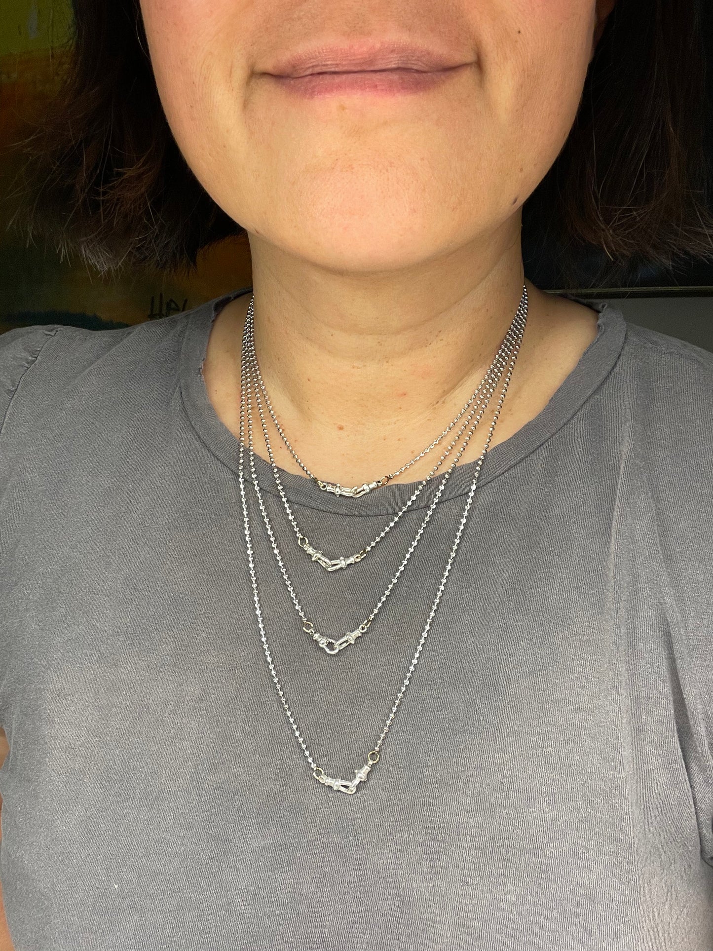 Double Dog Moon Chain - Silver
