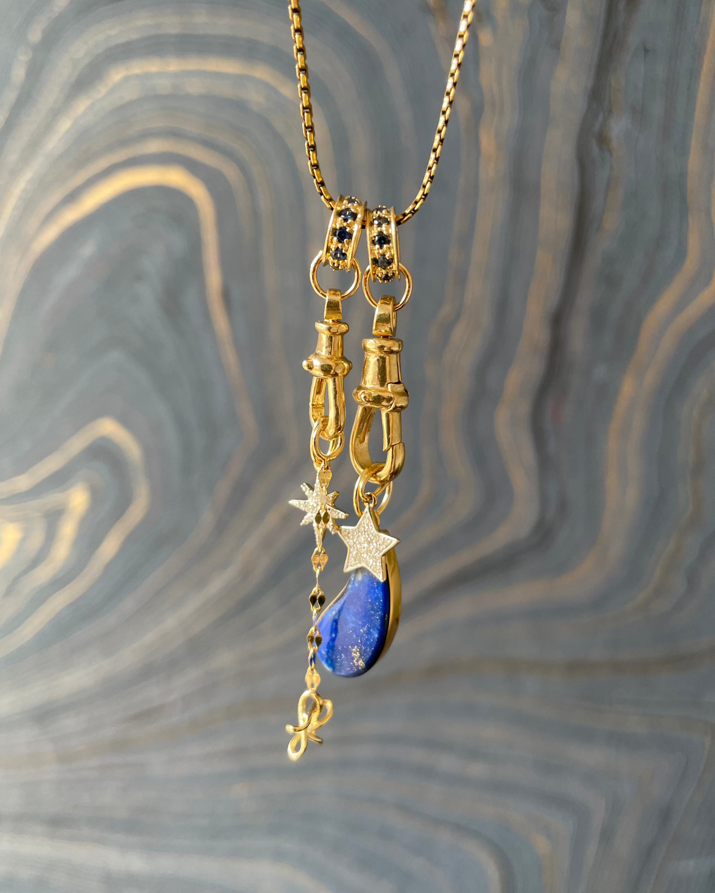 Stoned Dog in Ruby Sapphire or Emerald - 14k