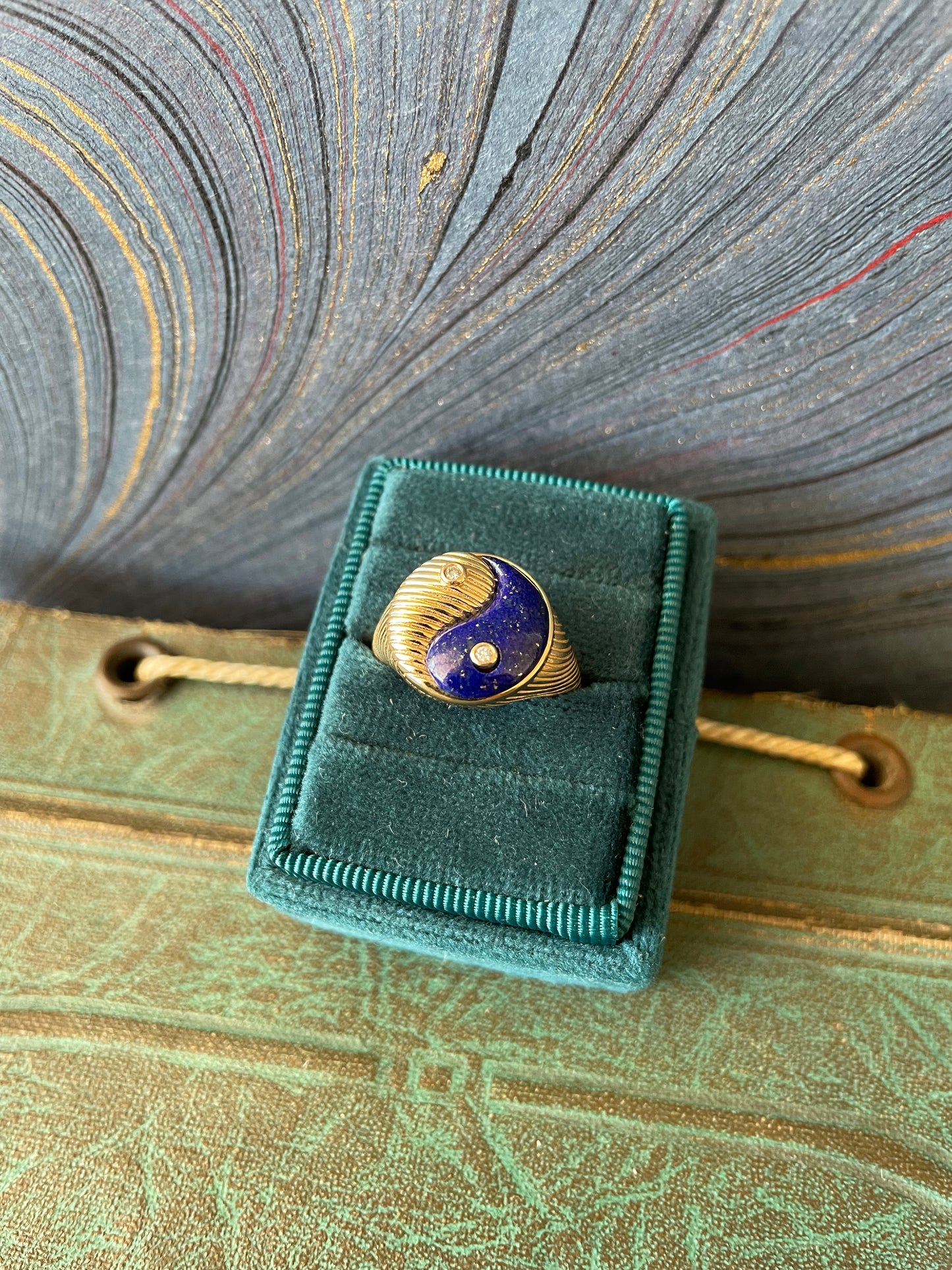 Checkerboard Ring - 14k