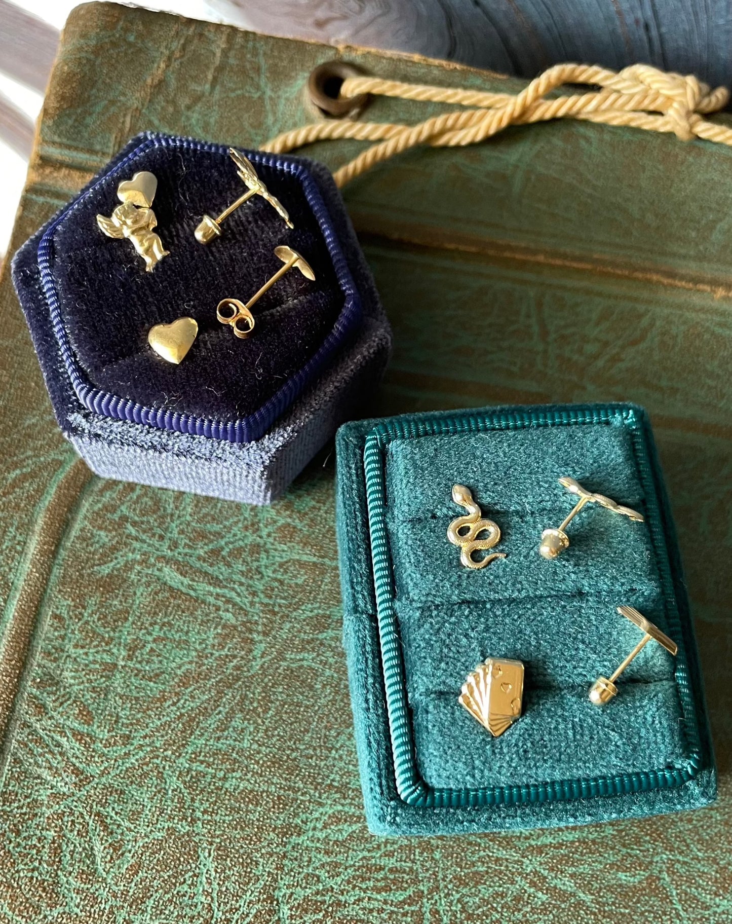 Fun Mini Studs - 14k Yellow Gold