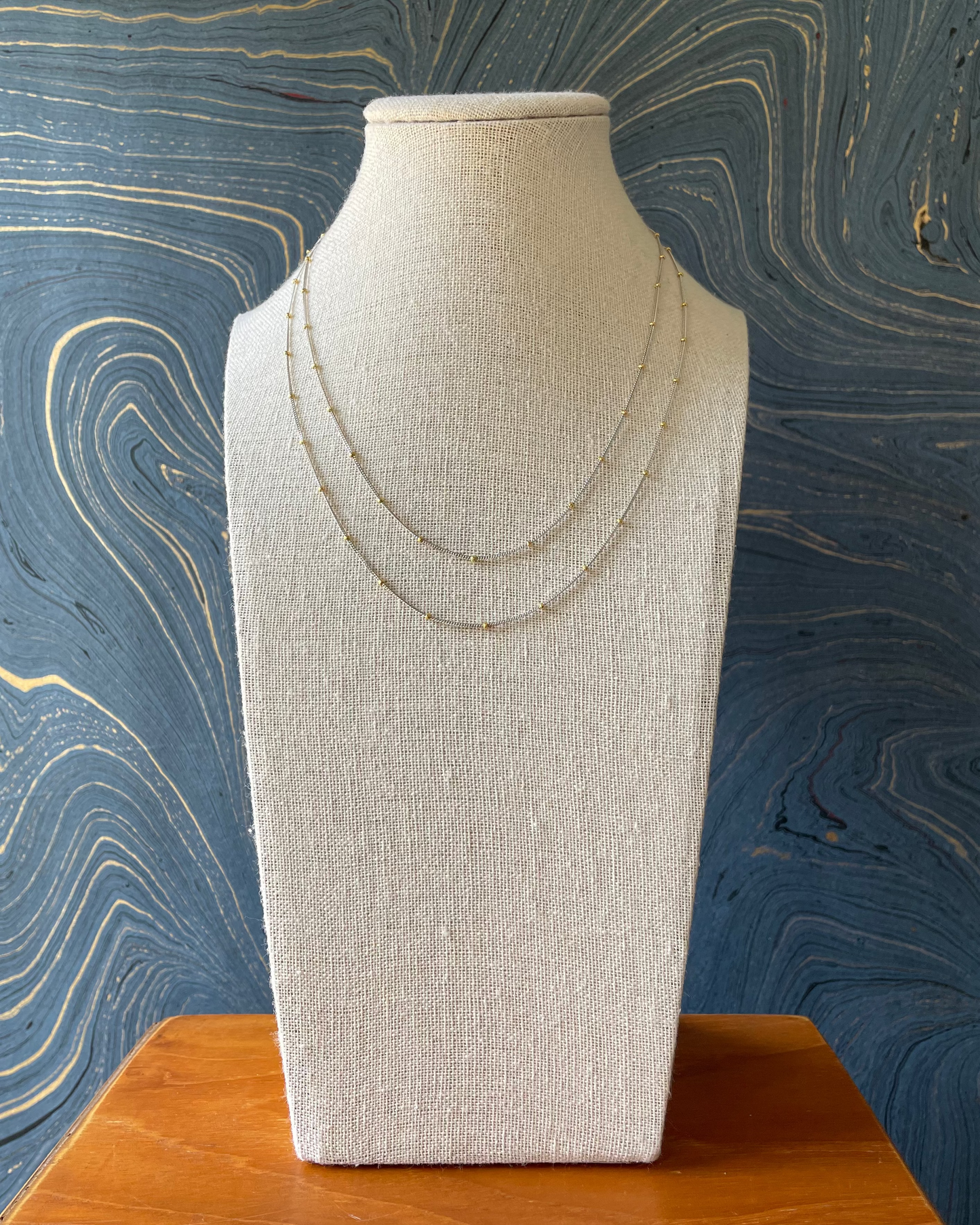 Dotted Two Tone Chain - 14k