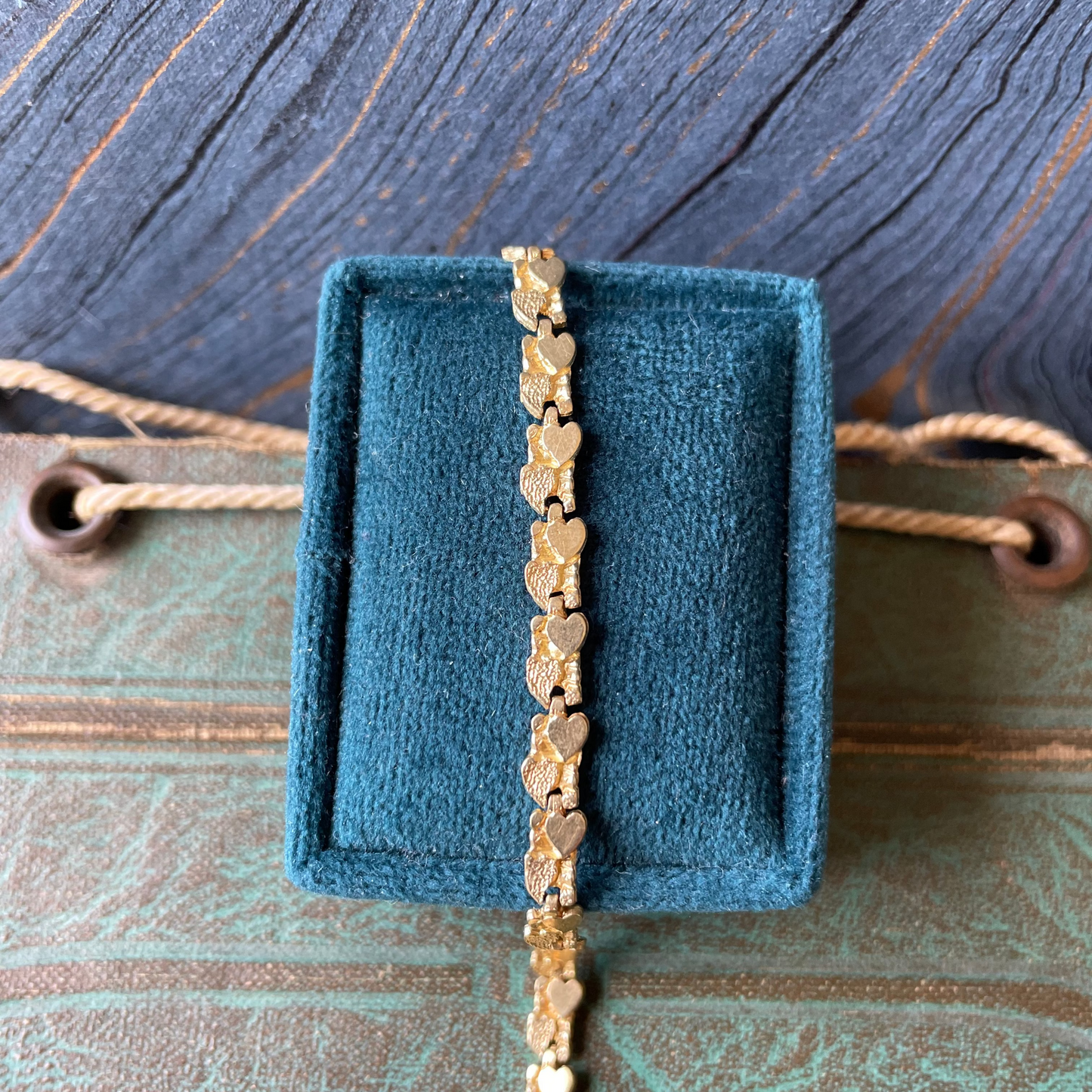 Two Types of Heart Bracelet - 14k