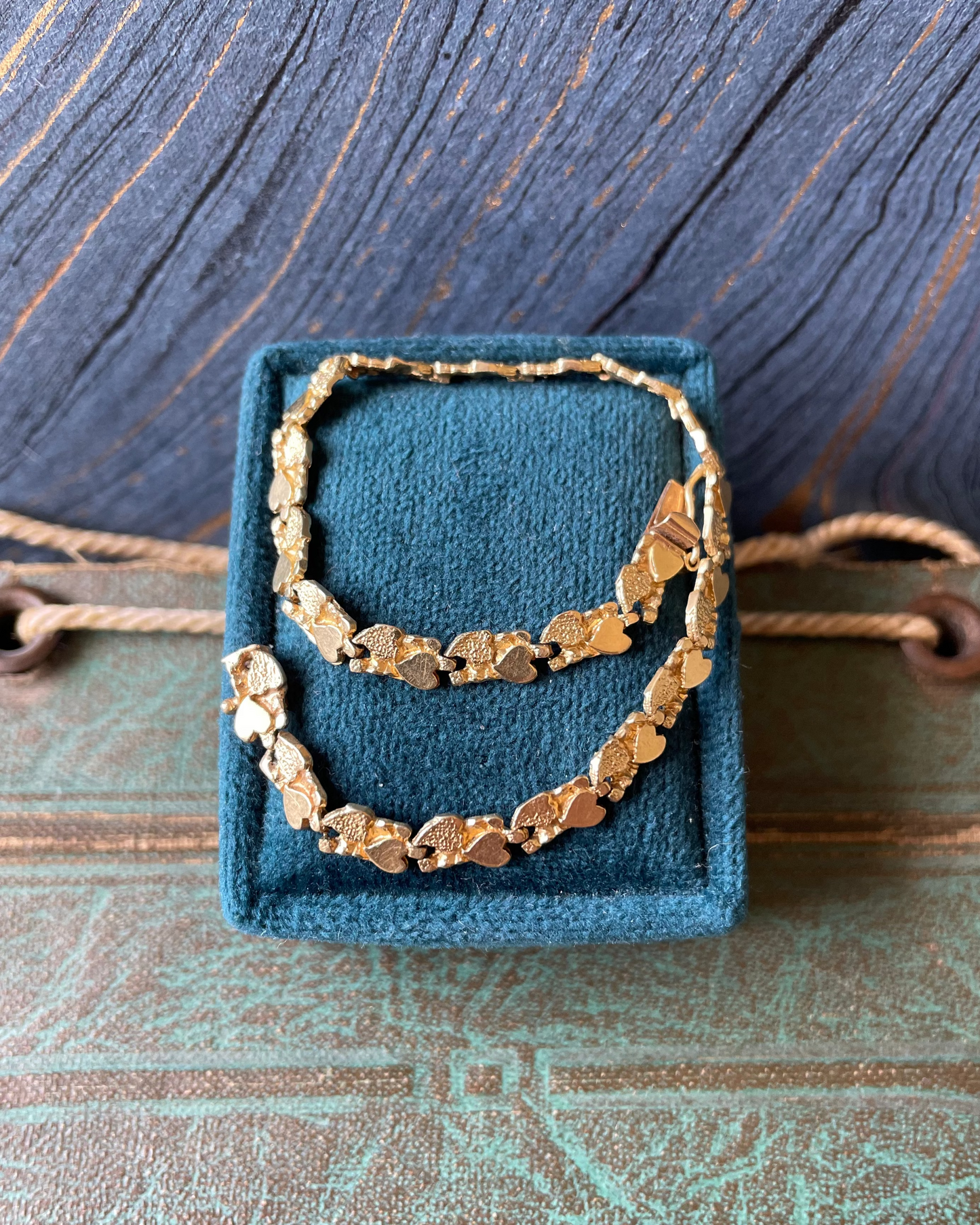 Two Types of Heart Bracelet - 14k