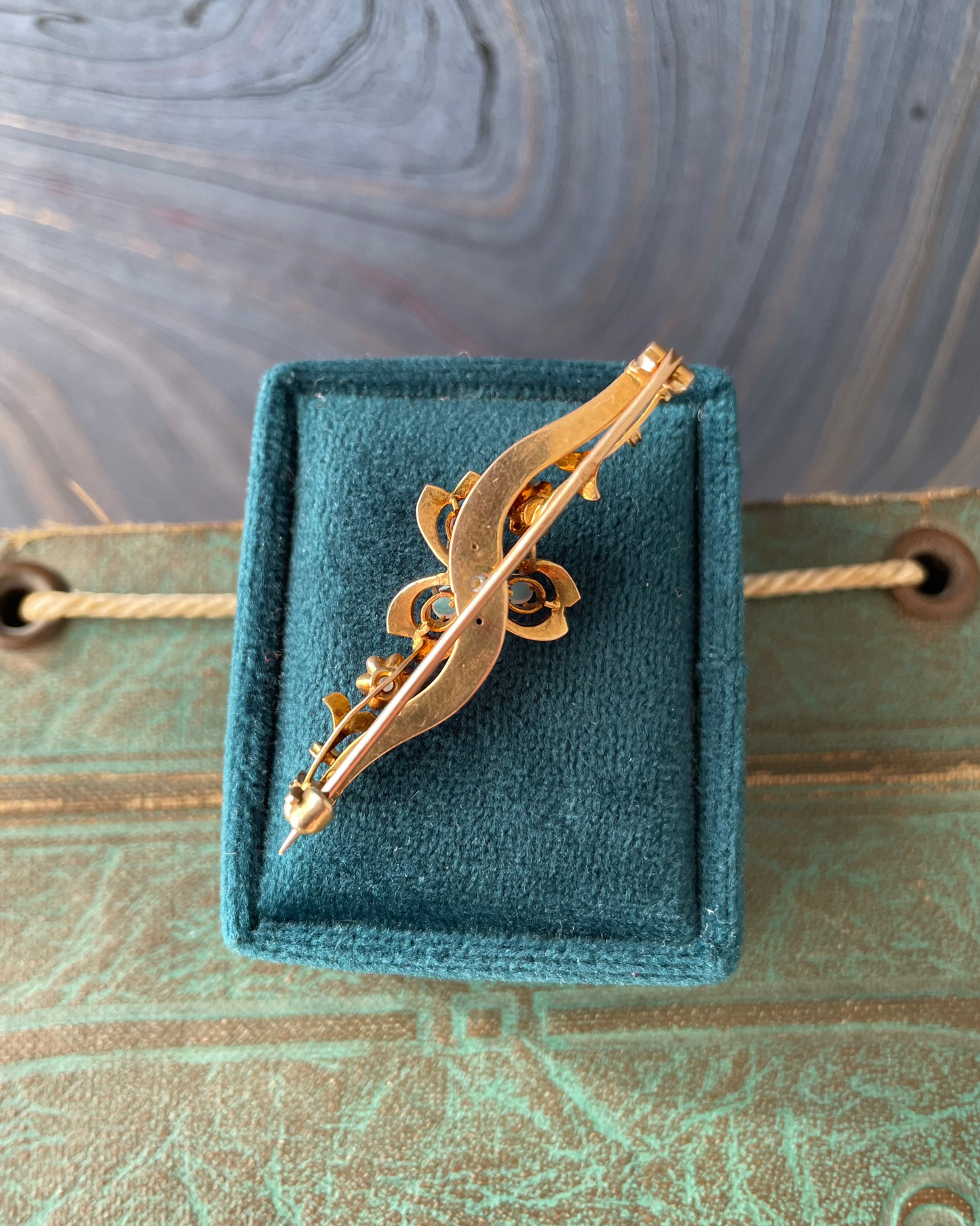 Clover & Flowers Pin or Charm - 14k