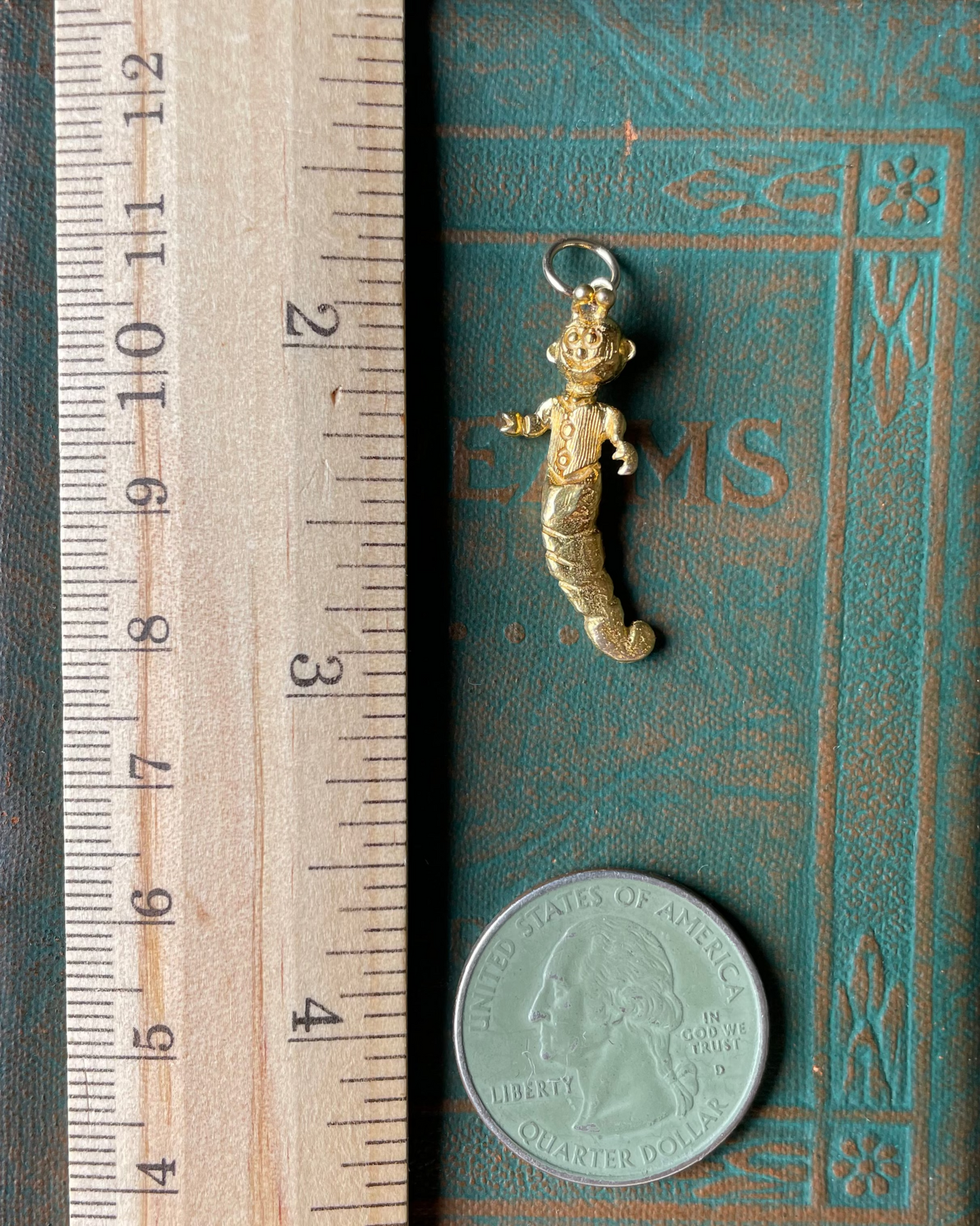 Mr. Caterpillar at Your Service Charm - 10k