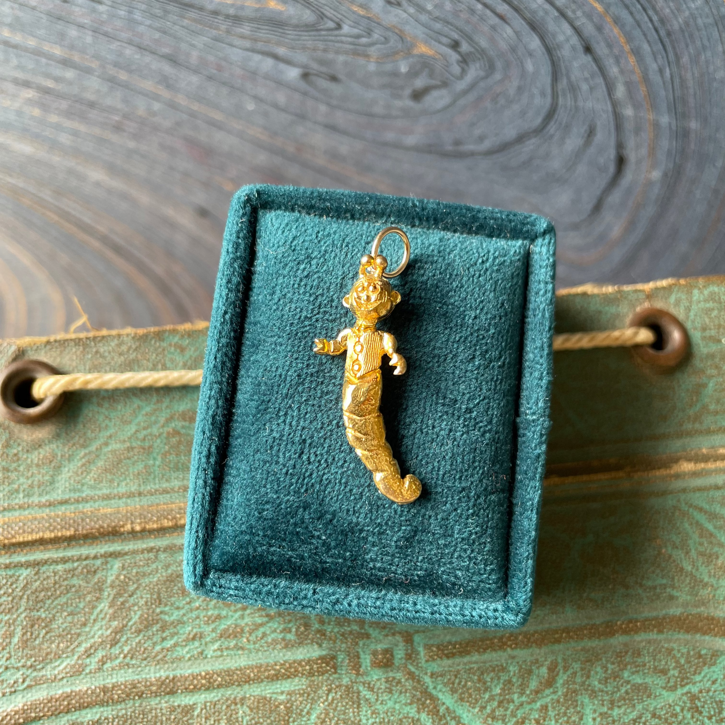 Mr. Caterpillar at Your Service Charm - 10k