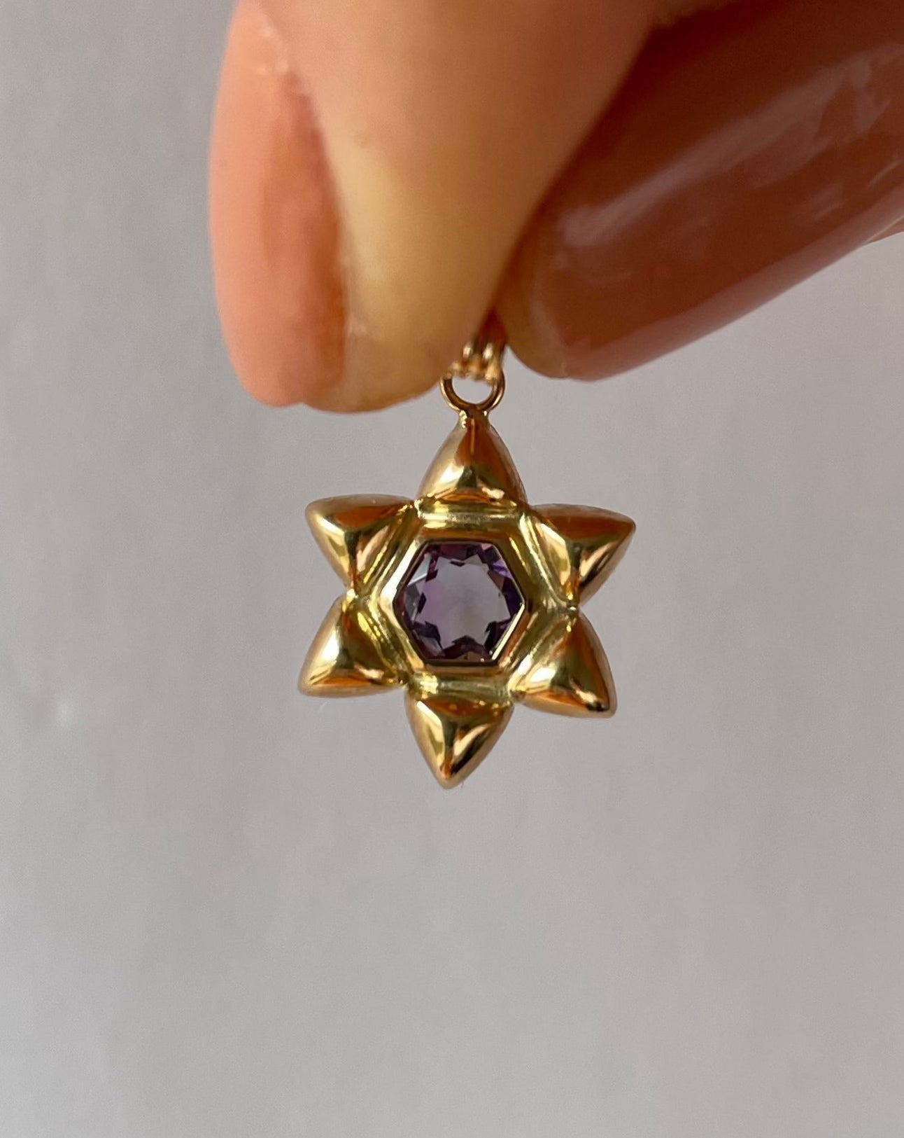 Star of David Amethyst - 14k