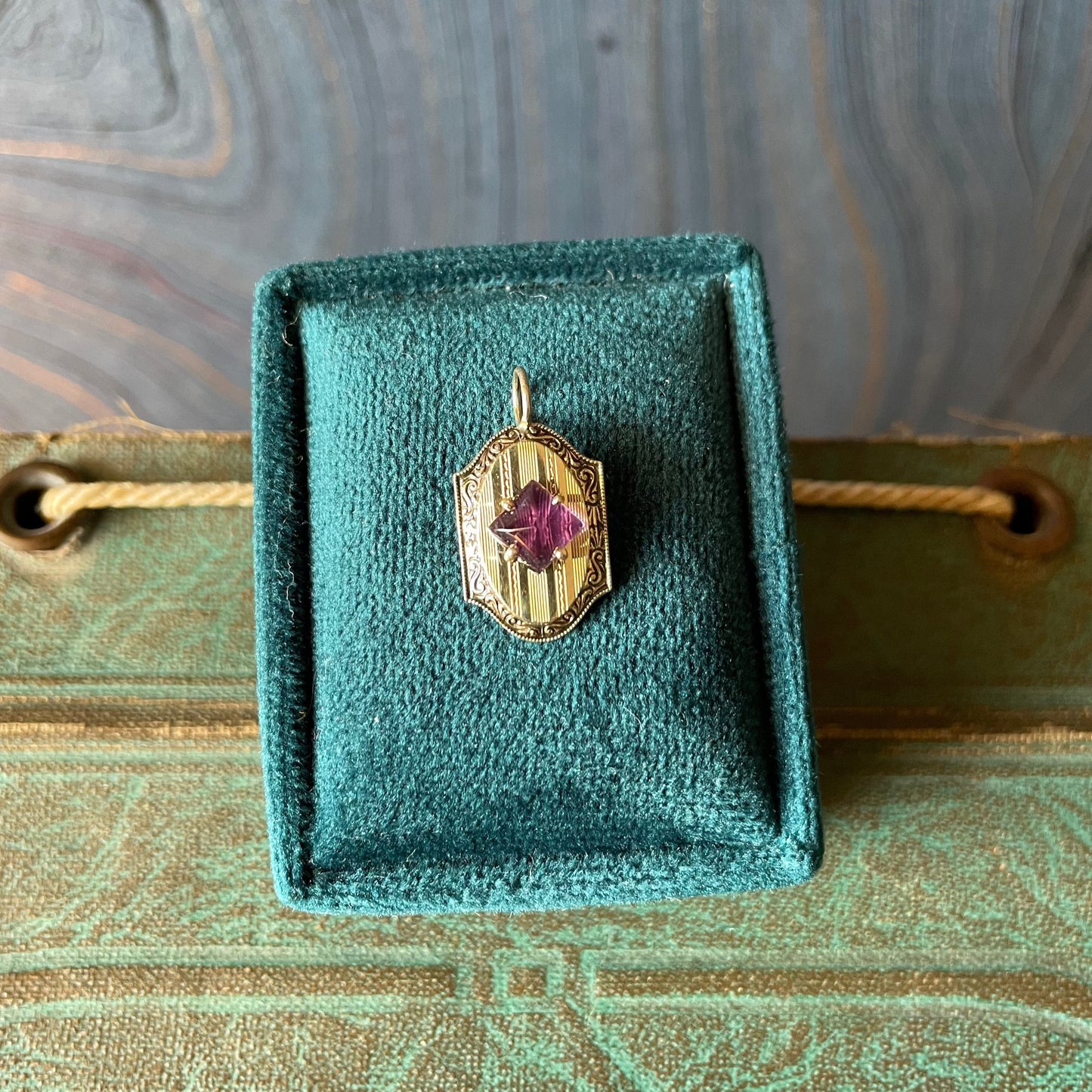 14k yellow gold cufflink conversion amethyst stud