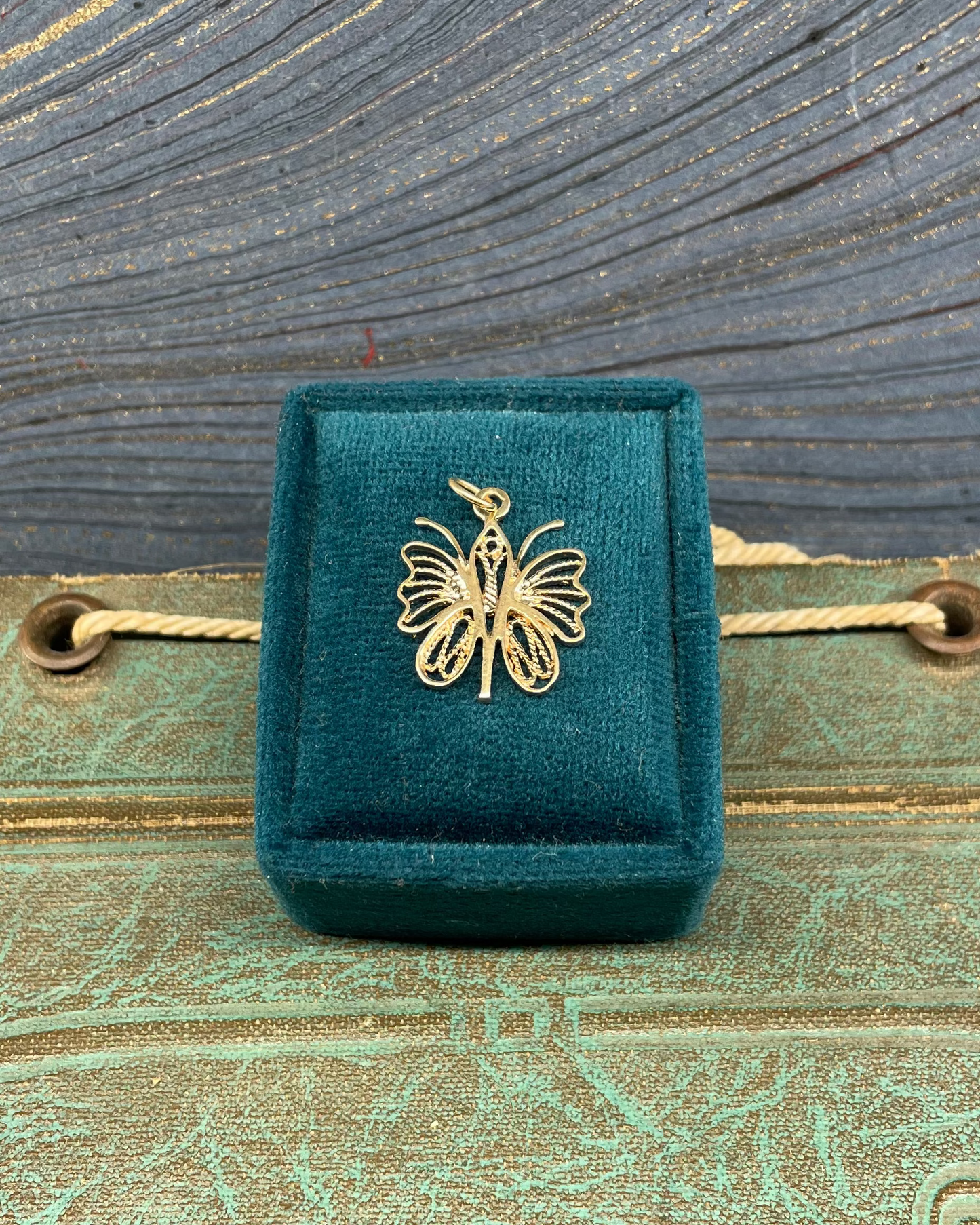 Butterfly Charm - 14k