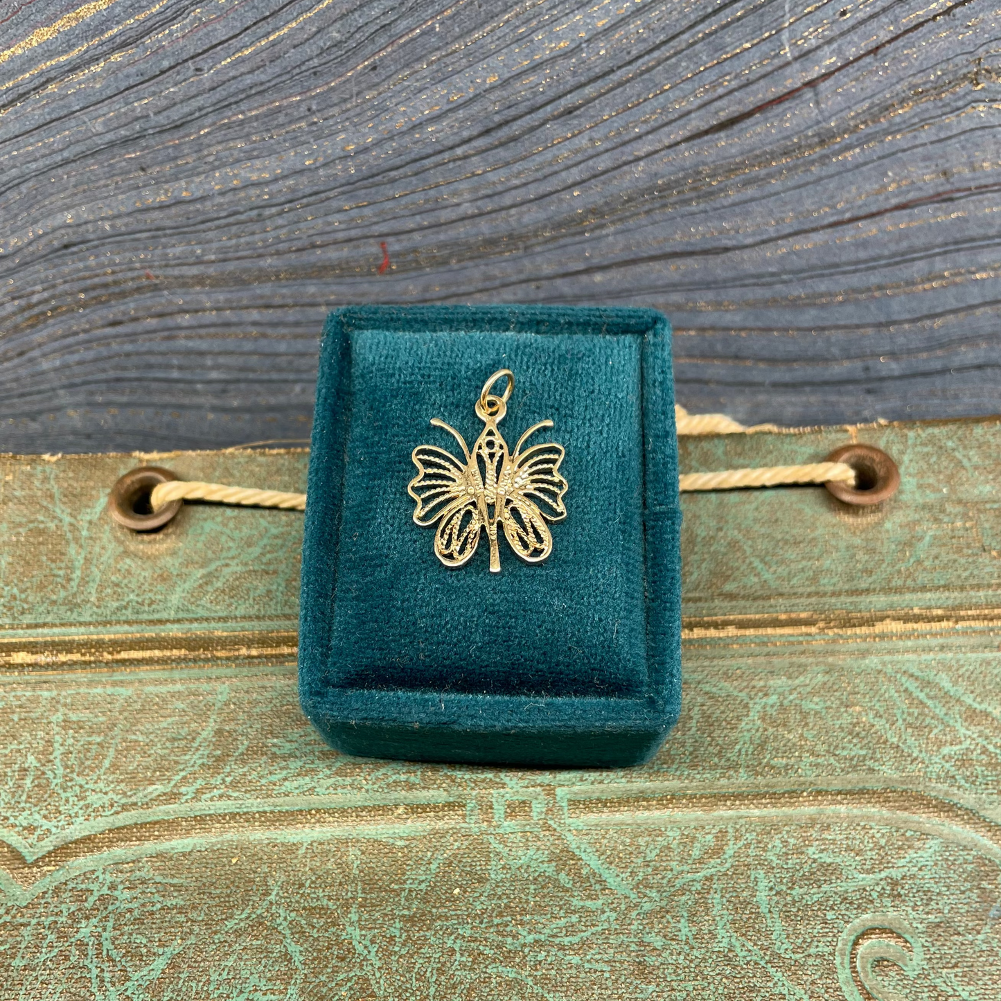 Butterfly Charm - 14k