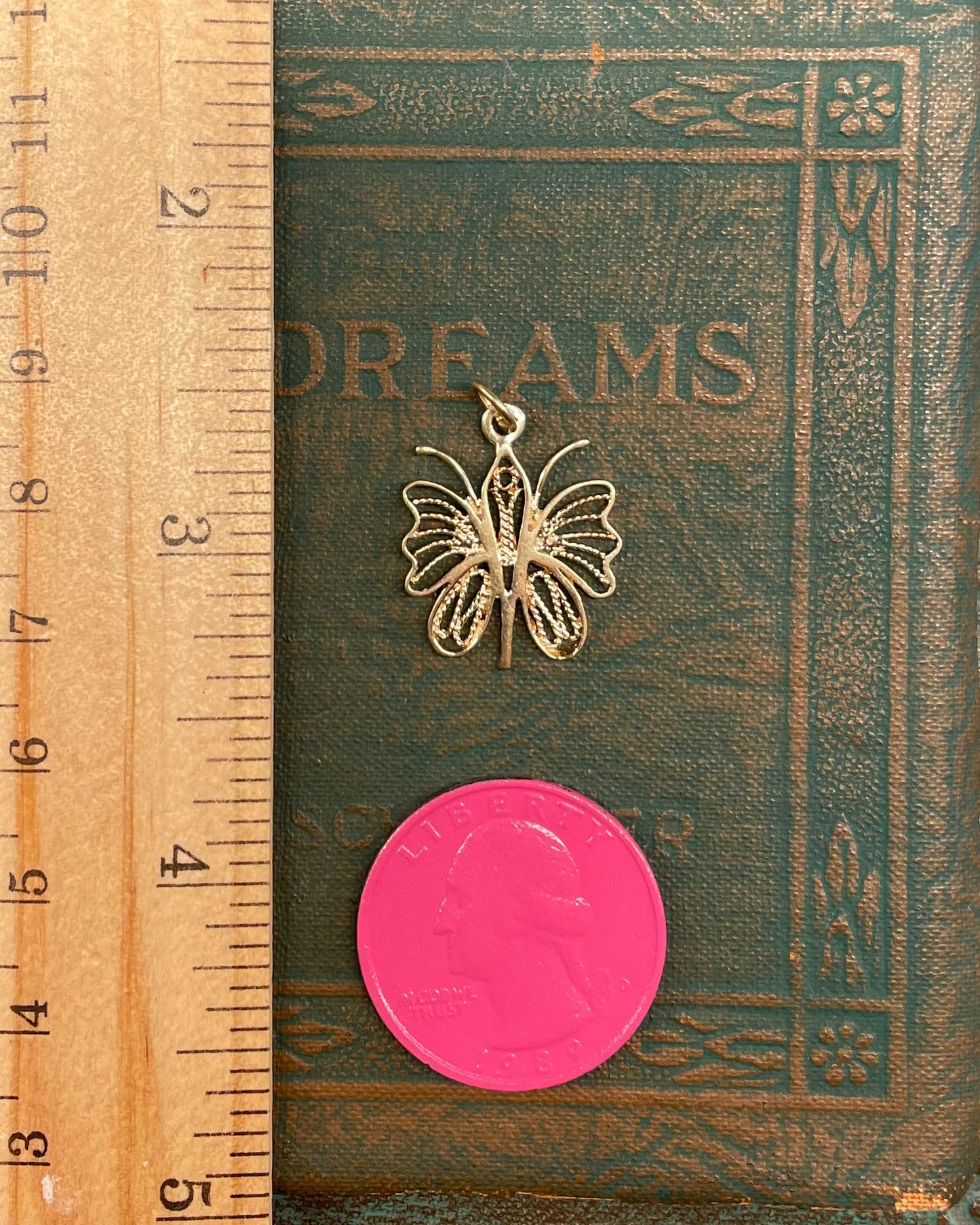 Butterfly Charm - 14k