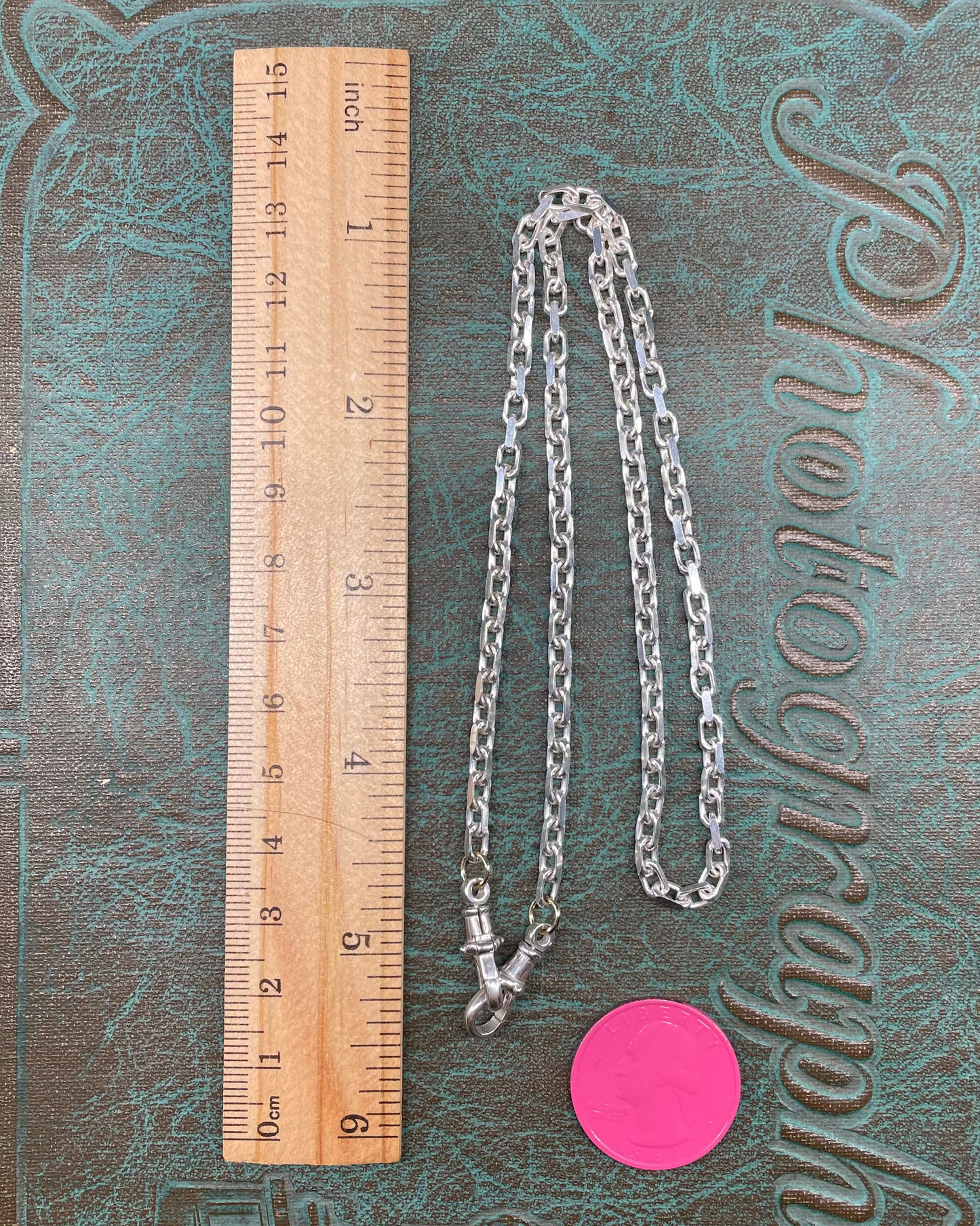 Double Dog Biker Chain - Silver