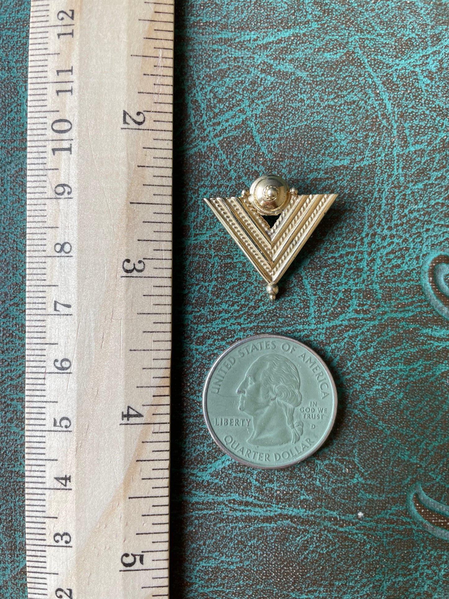 B + V Slider Pendant - 14k