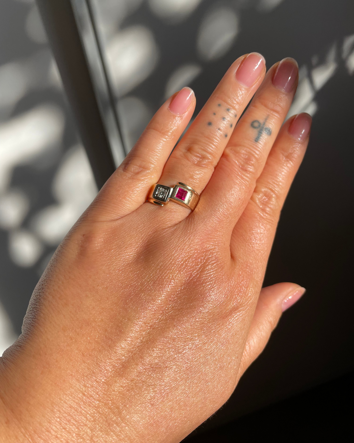Retro Bypass Ring - 14k