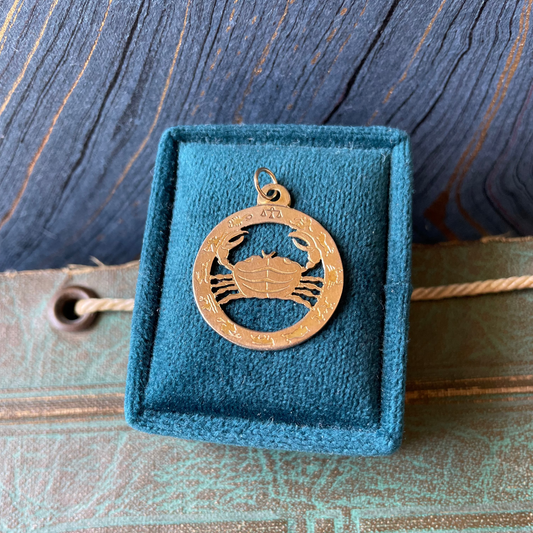 Cancer Wheel Charm - 9k