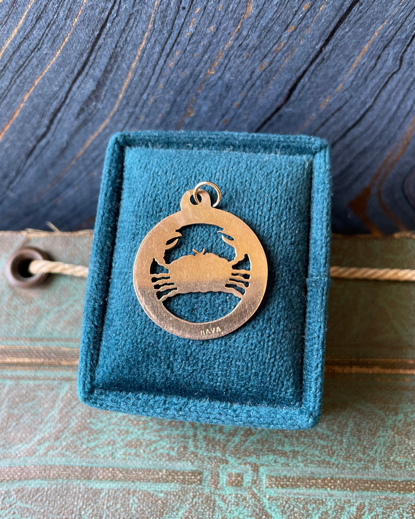 Cancer Wheel Charm - 9k
