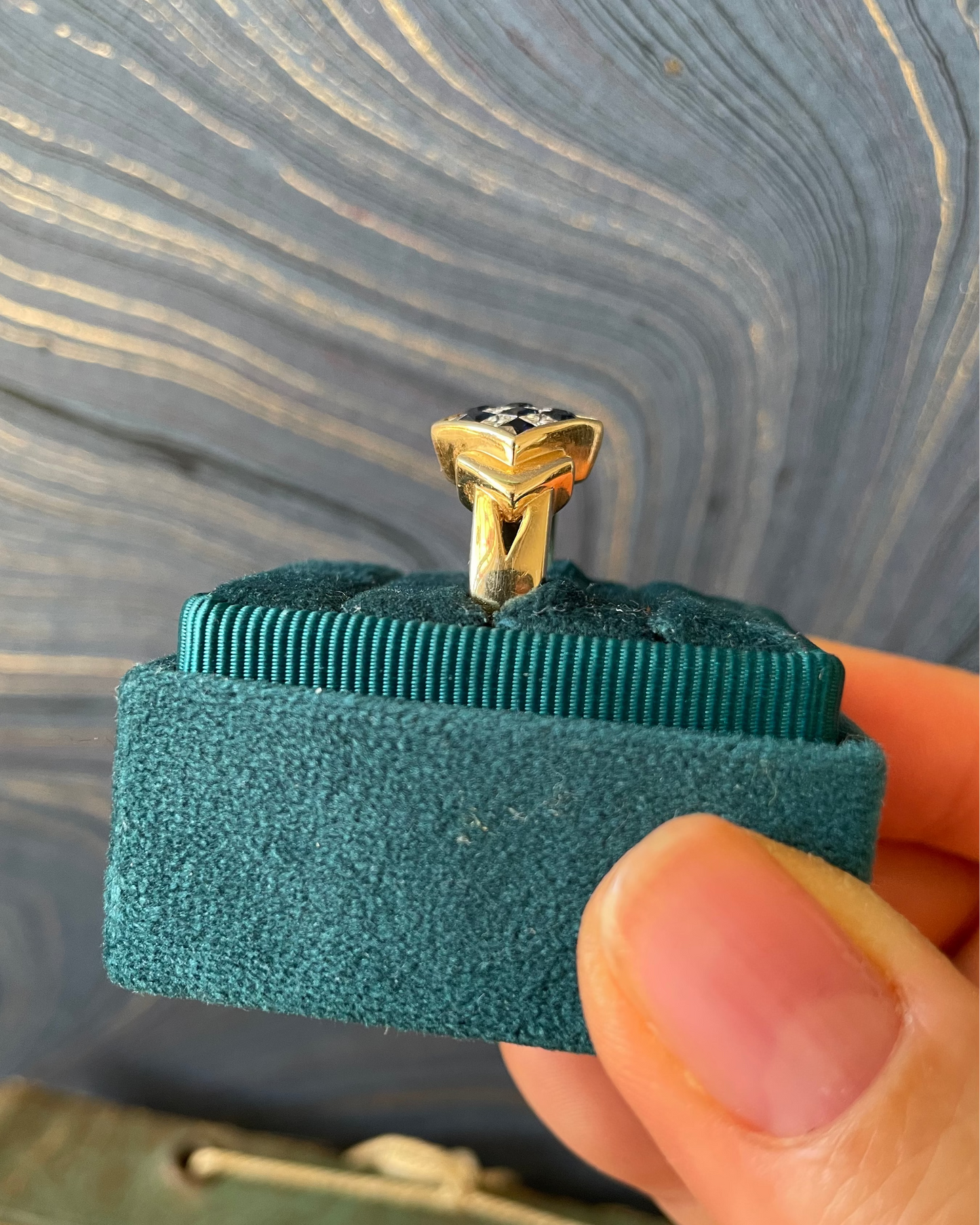 Checkerboard Ring - 14k