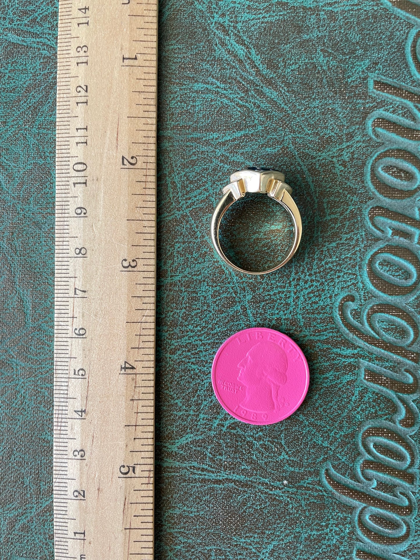 Checkerboard Ring - 14k