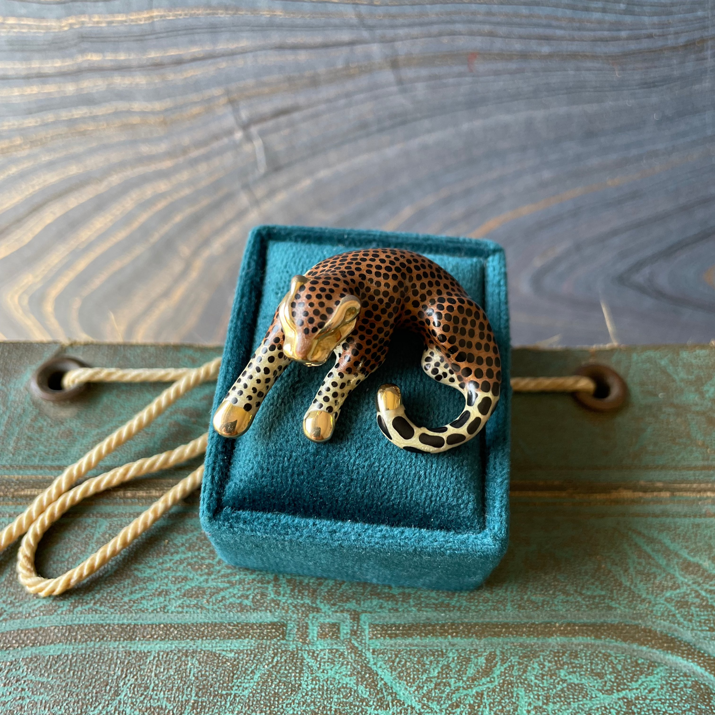 Cheetah Slider Pendant - 14k