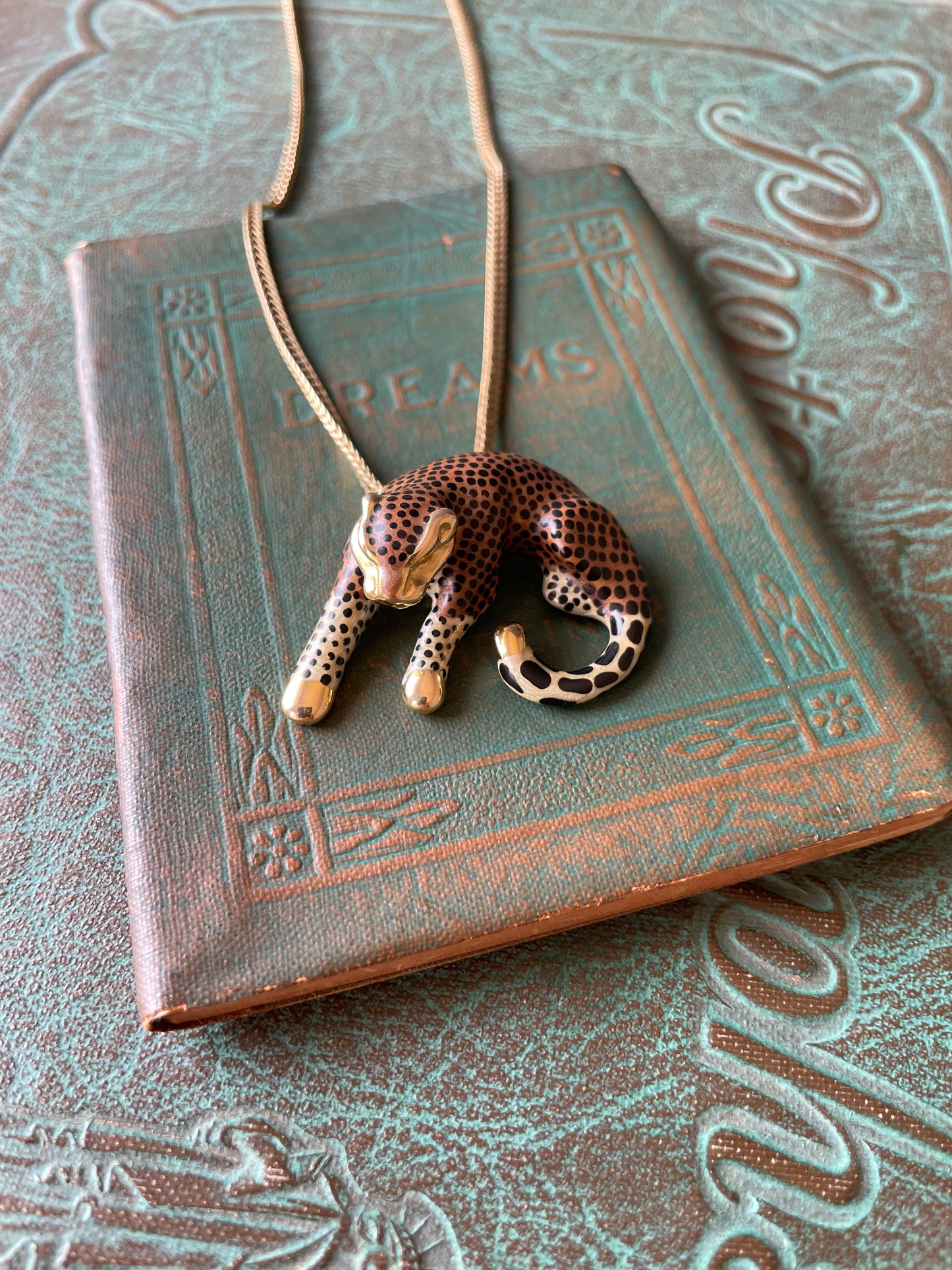 Cheetah Slider Pendant - 14k