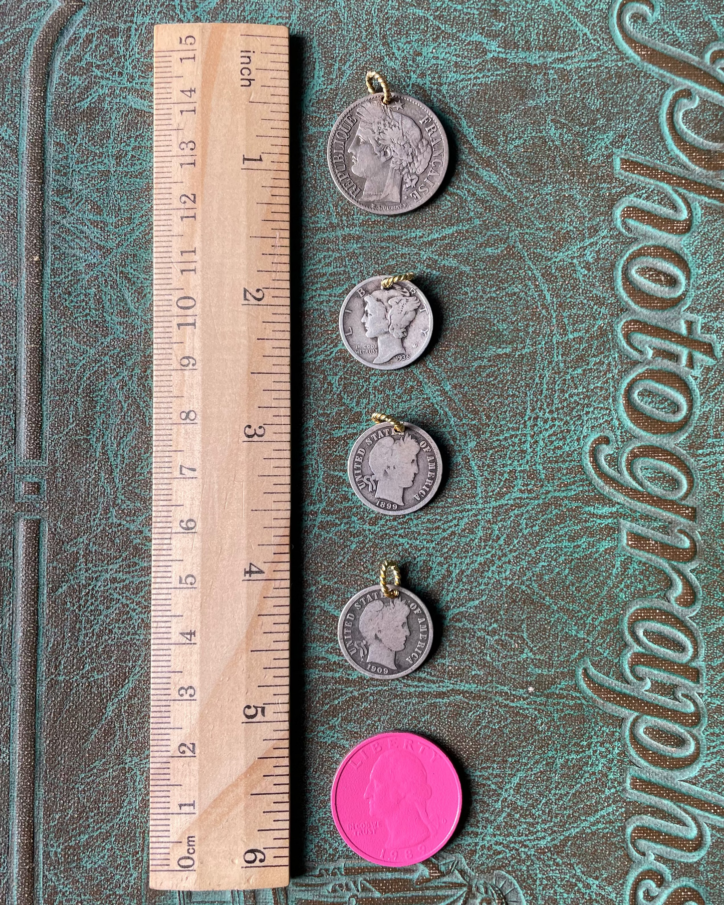 Coin Charms - Silver & 18k