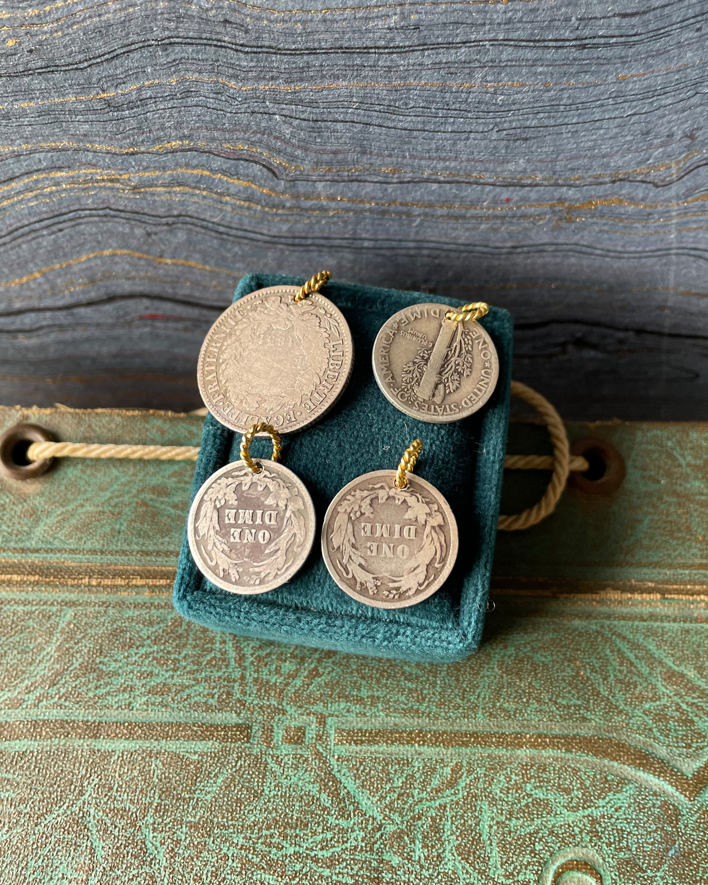 Coin Charms - Silver & 18k