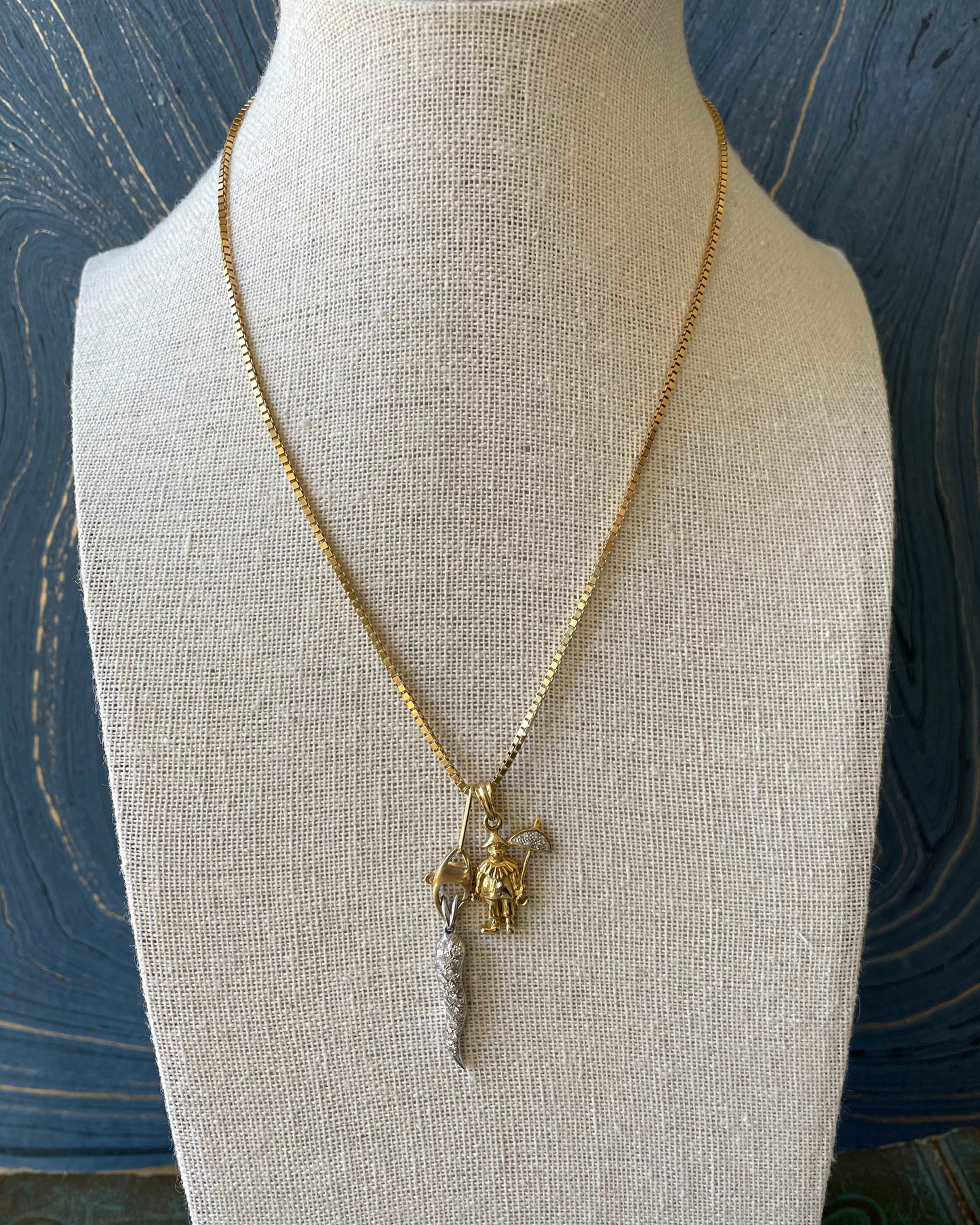 Rainy Day Clown Charm - 18k