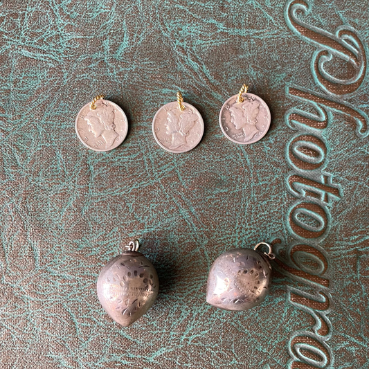 Dime & Drop Charms - Silver