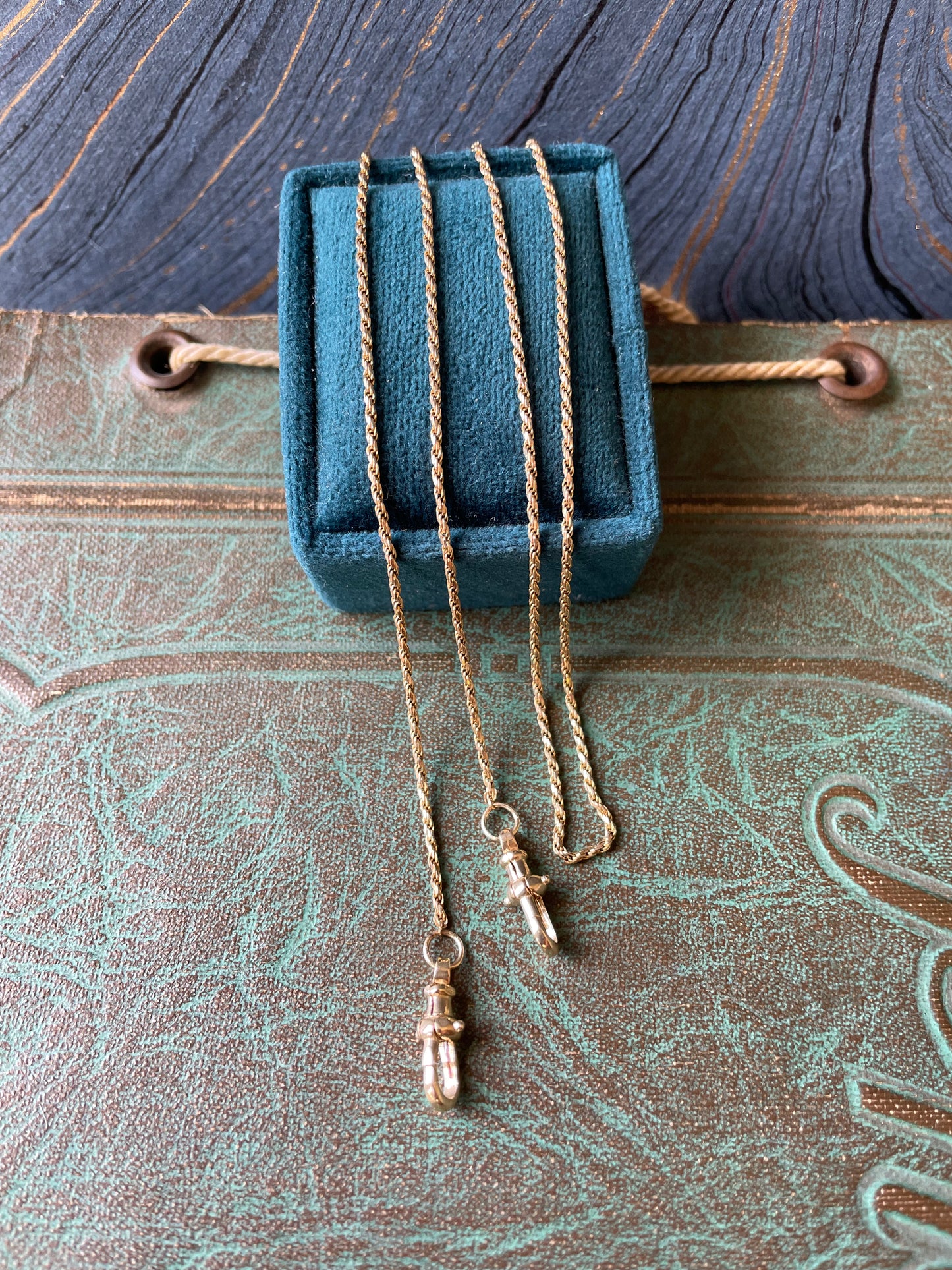 Estate Dogged Rope Chain - 14k