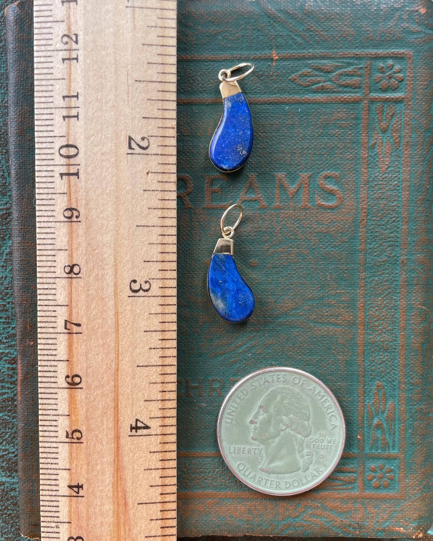 Eggplant Lapis Charm - 14k