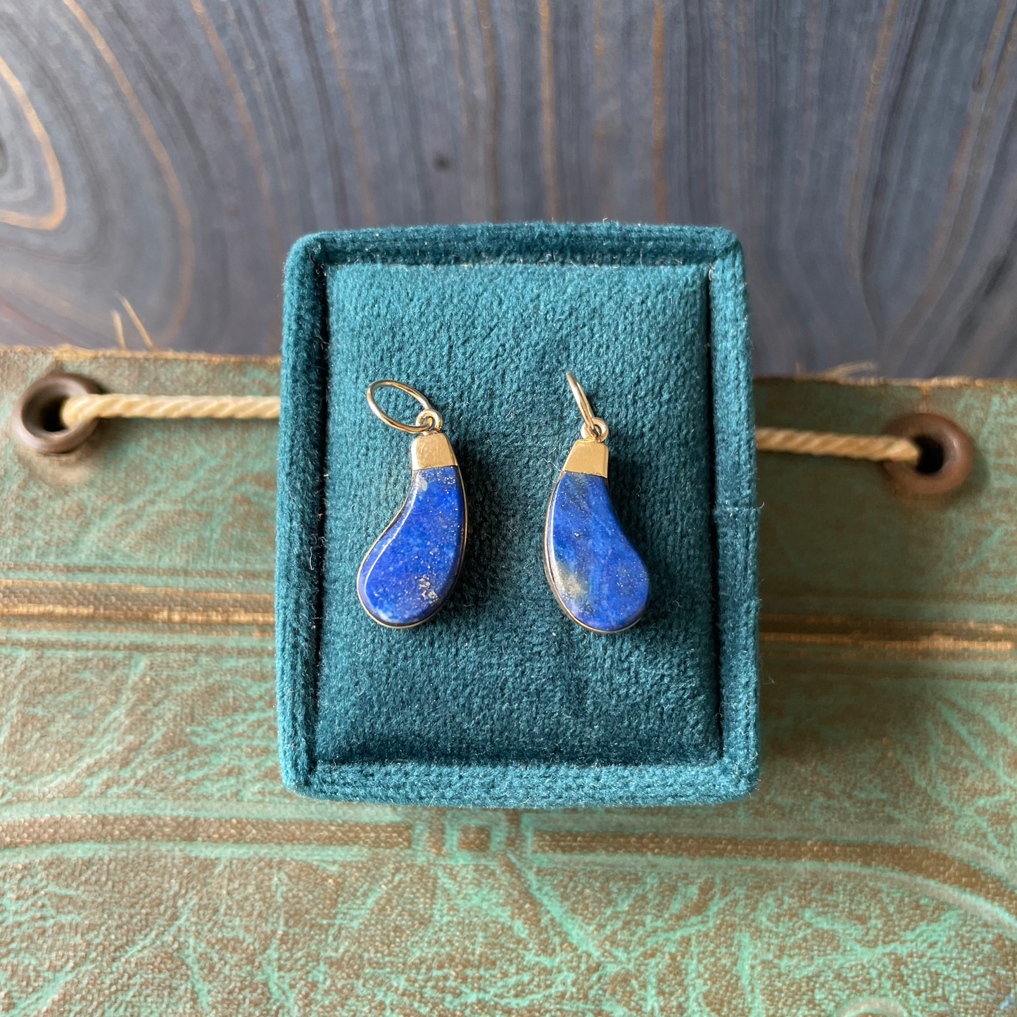 Eggplant Lapis Charm - 14k