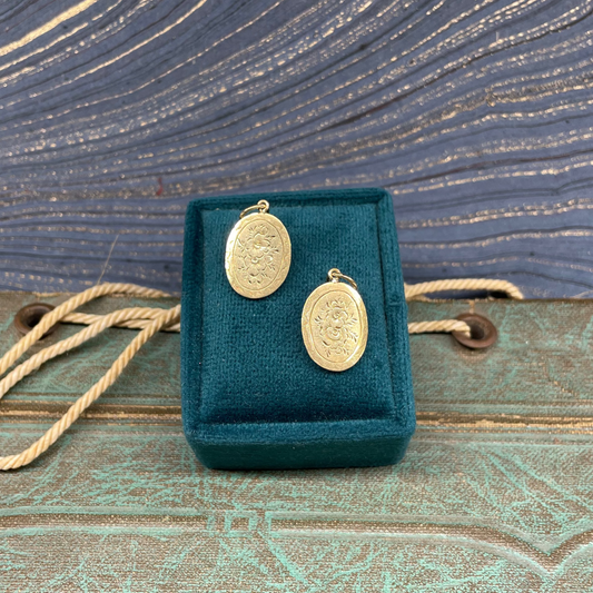 Flower Cufflink Charm - 14k