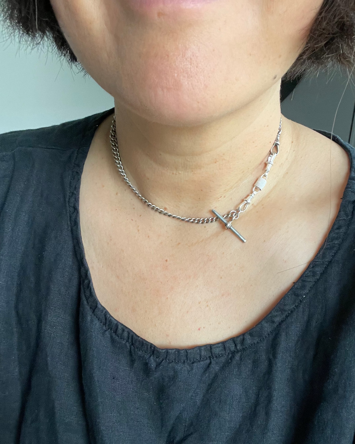 Watch Chain Small Graduated Curb - Silver