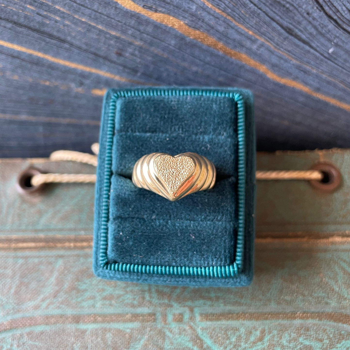 Heart Signet Ring - 14k