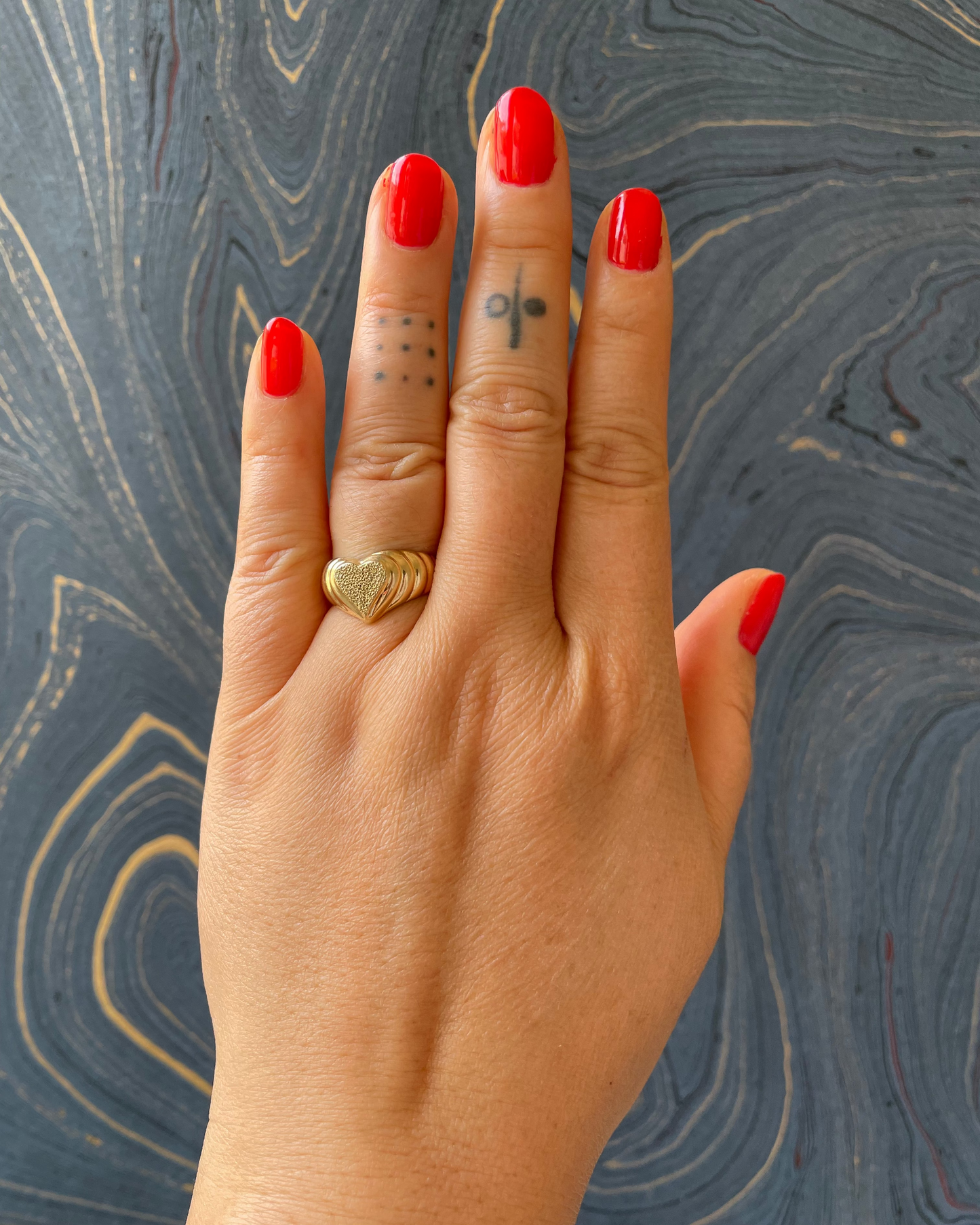 Heart Signet Ring - 14k