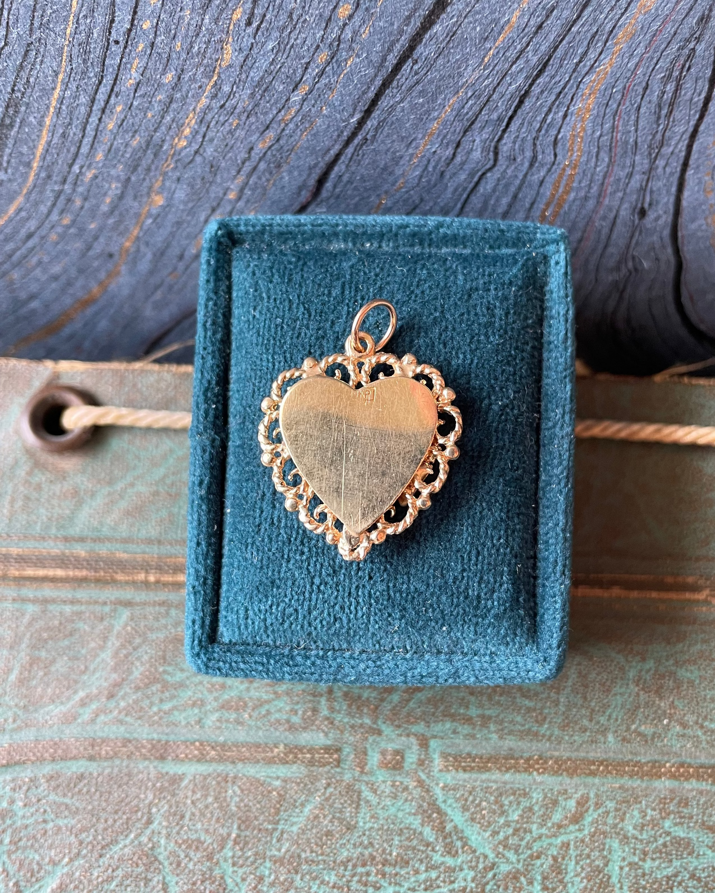 Lace Heart Locket - 14k